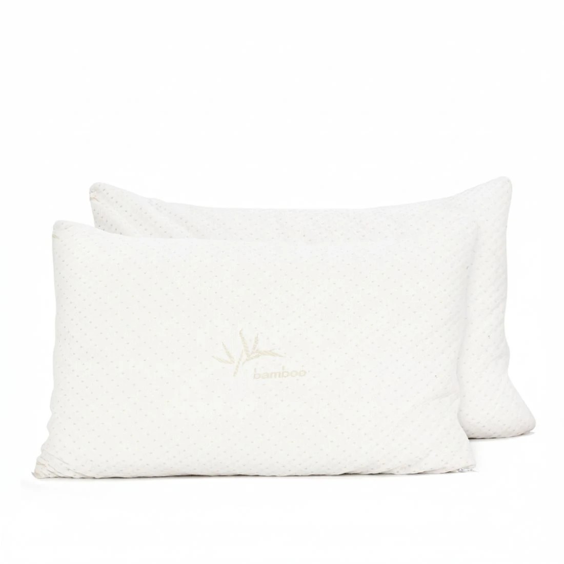 4 Giselle Bedding Memory Foam Pillow Bamboo Cover Twin Pack - White, 4 of 8