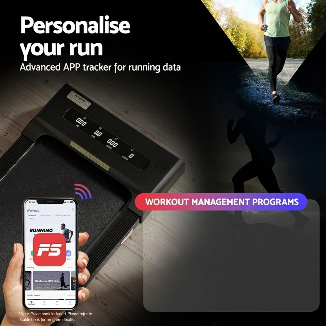 5 Everfit Treadmill Electric Walking Pad Under Desk Home Gym Fitness 380mm Black - Black, 5 of 9