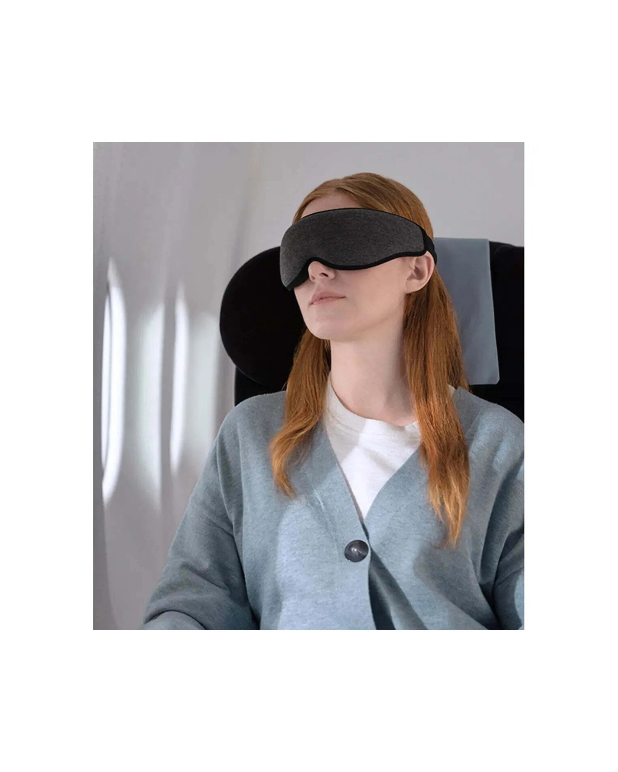 4 Ostrich Pillow Eye Mask Dark Night Ergonomic 3D Design 100 Percent Blackout Sleep Aid - Black, 4 of 4