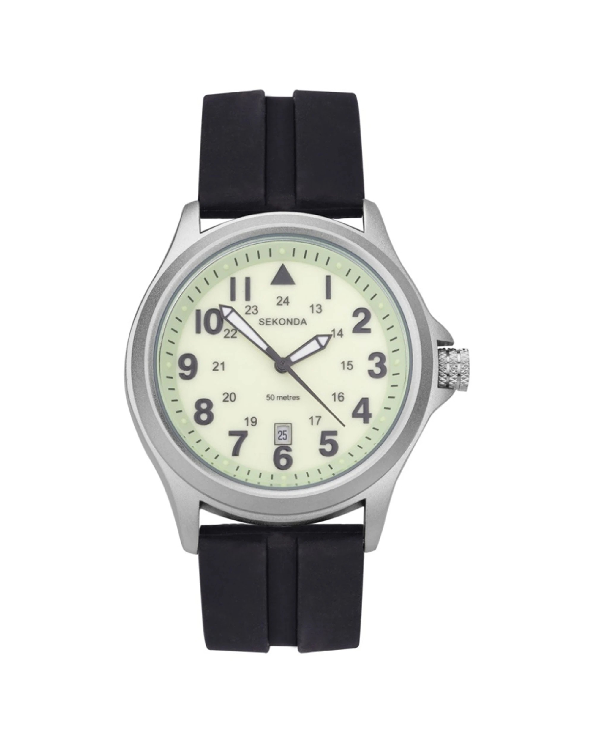 1 Sekonda Men's Sport Watch Silicone Strap 43mm Case 50m Water Resistant, 1 of 1