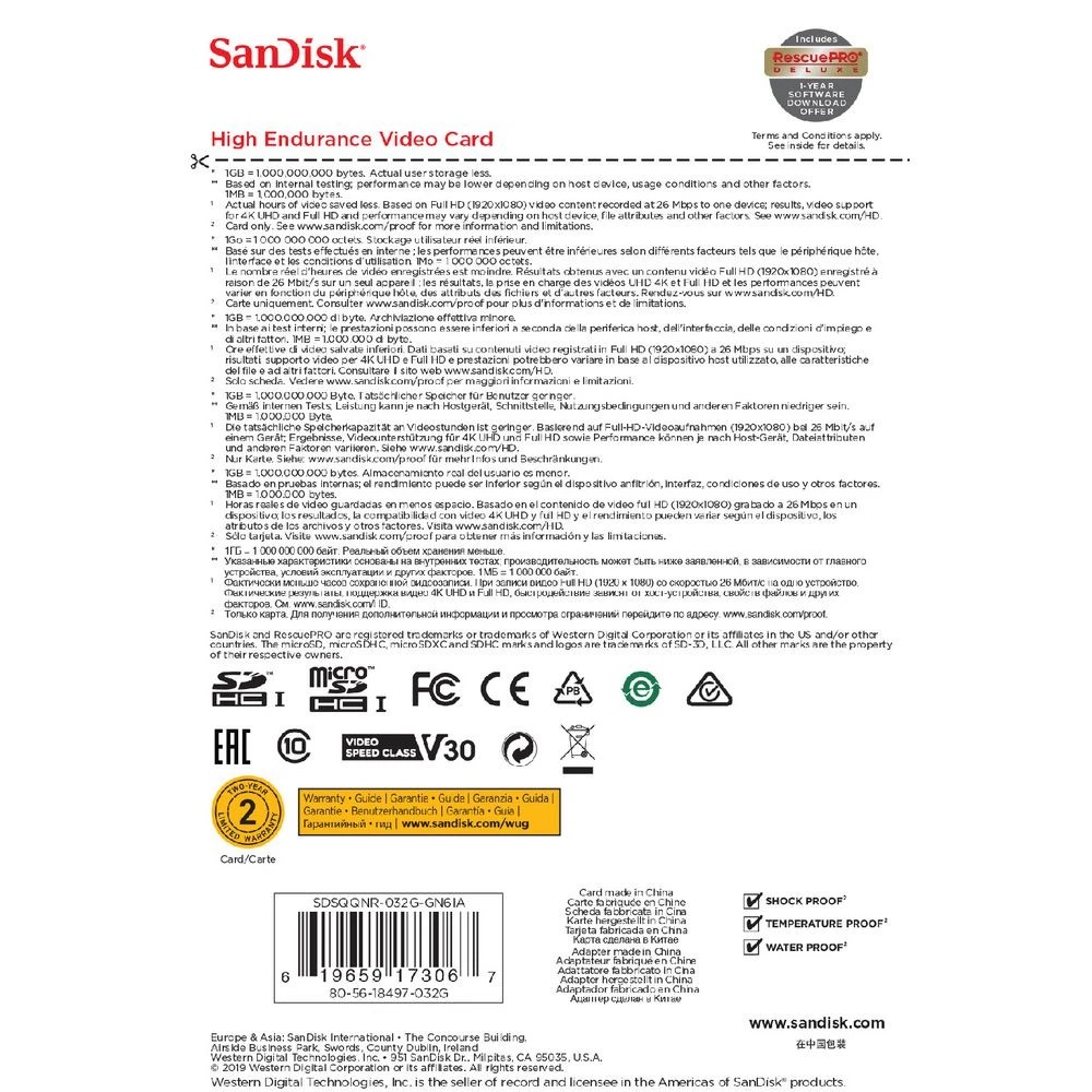 6 SanDisk 32GB High Endurance microSDHC Memory Card, 6 of 6