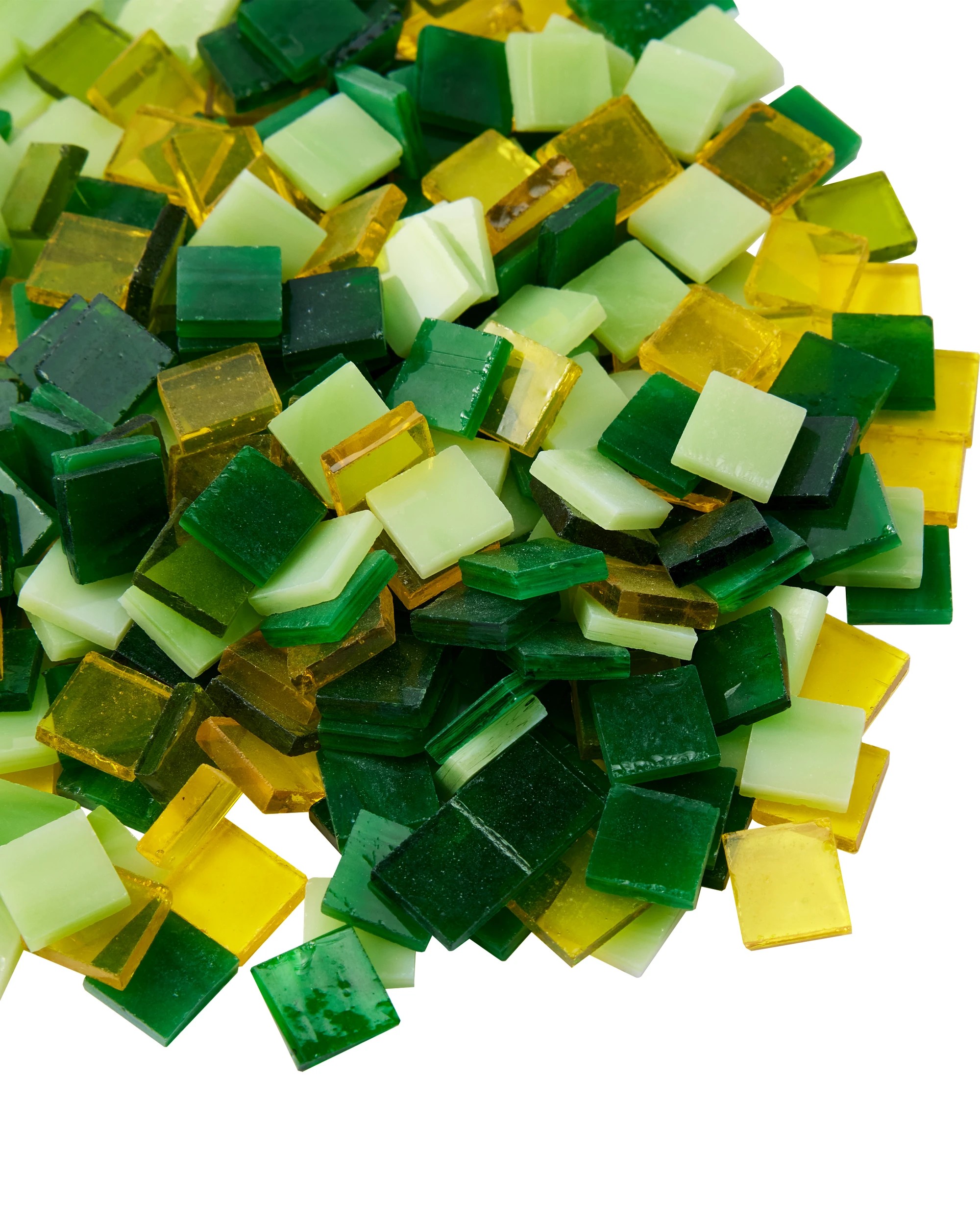 3 Mosaic Glass Tiles - Green, 3 of 3