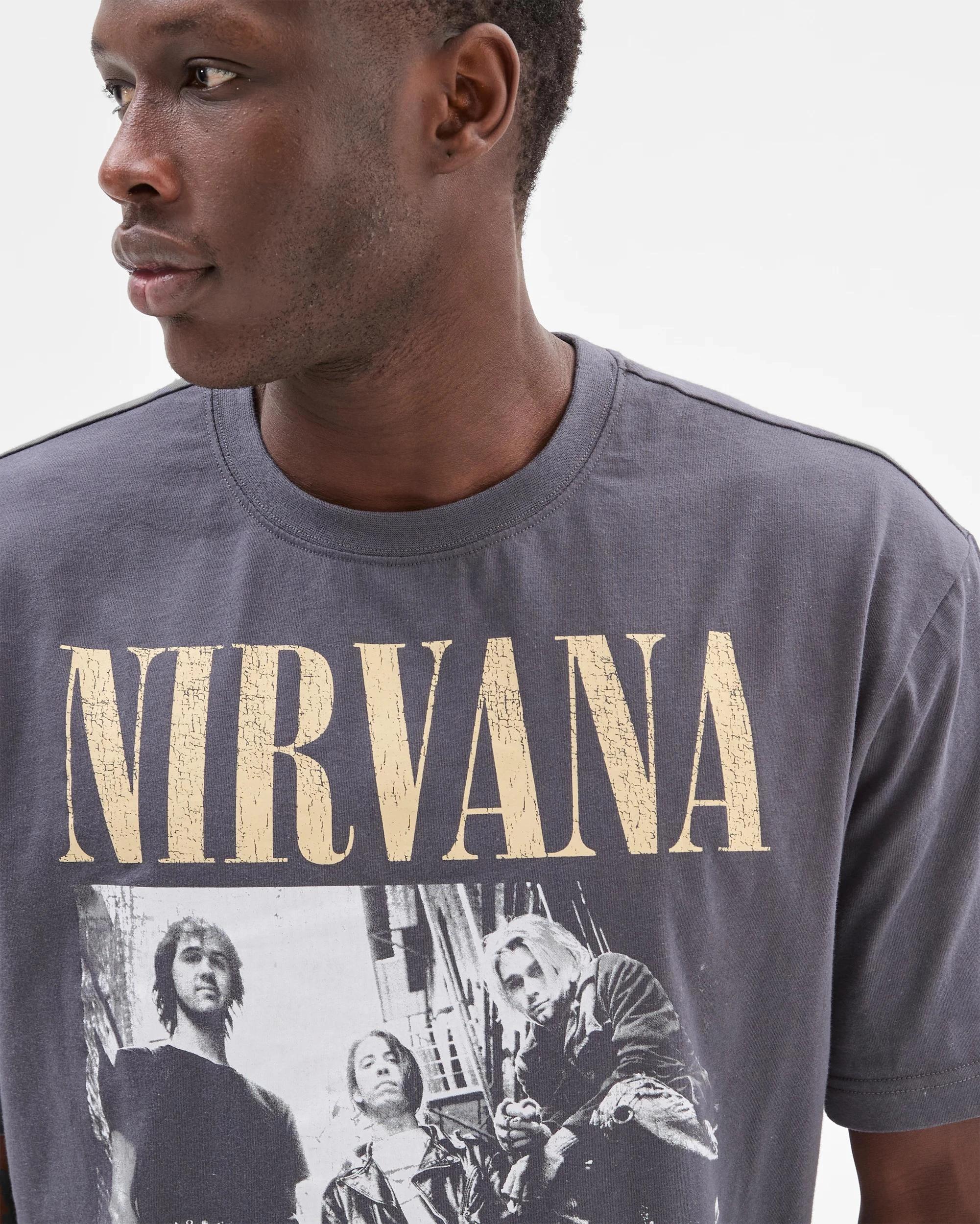 5 Licensed Nirvana Nevermind T-Shirt WASHED BLACK, 5 of 6