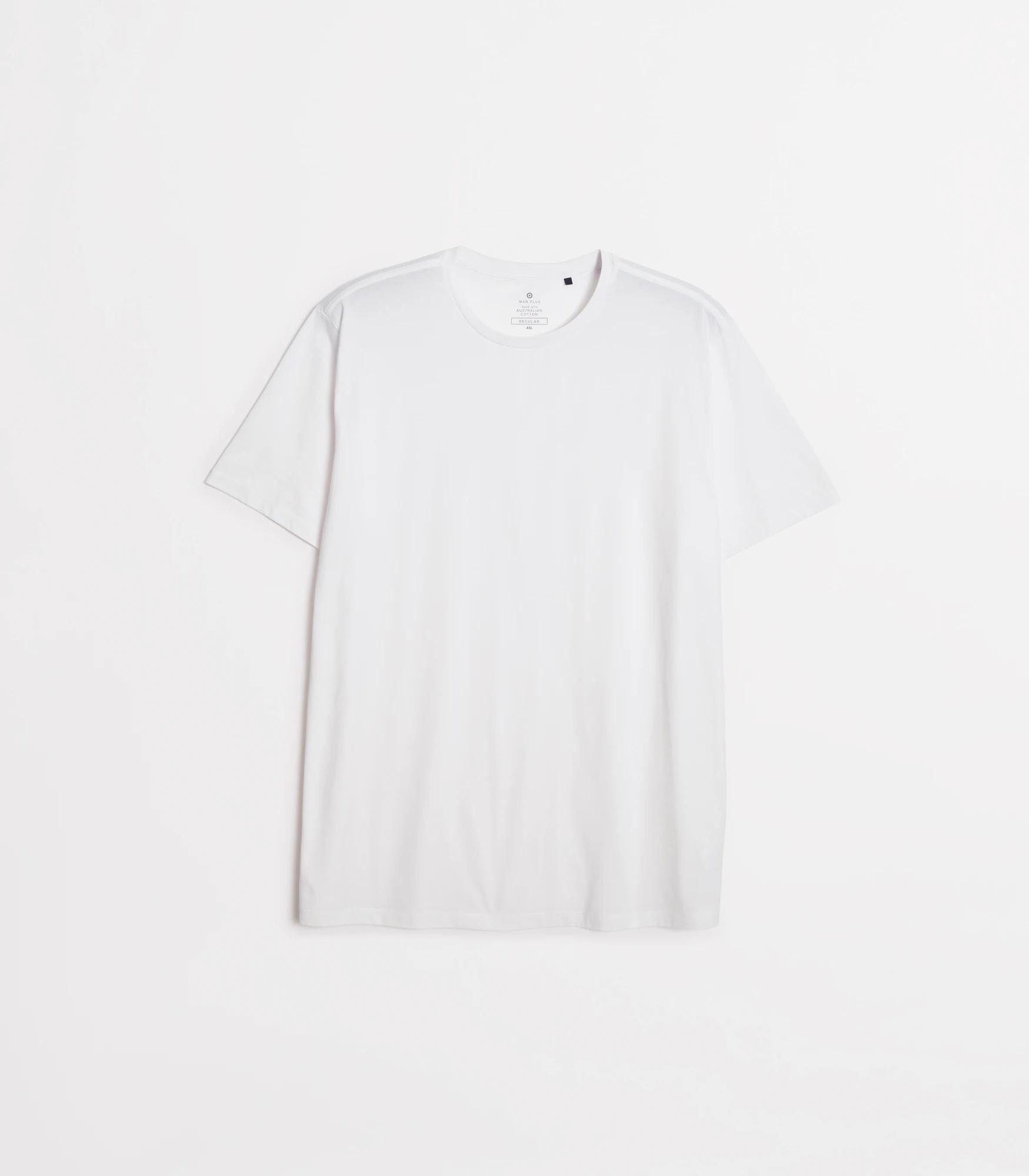 5 Target Plus Size Australian Cotton Crew T-shirt WHITE, 5 of 6