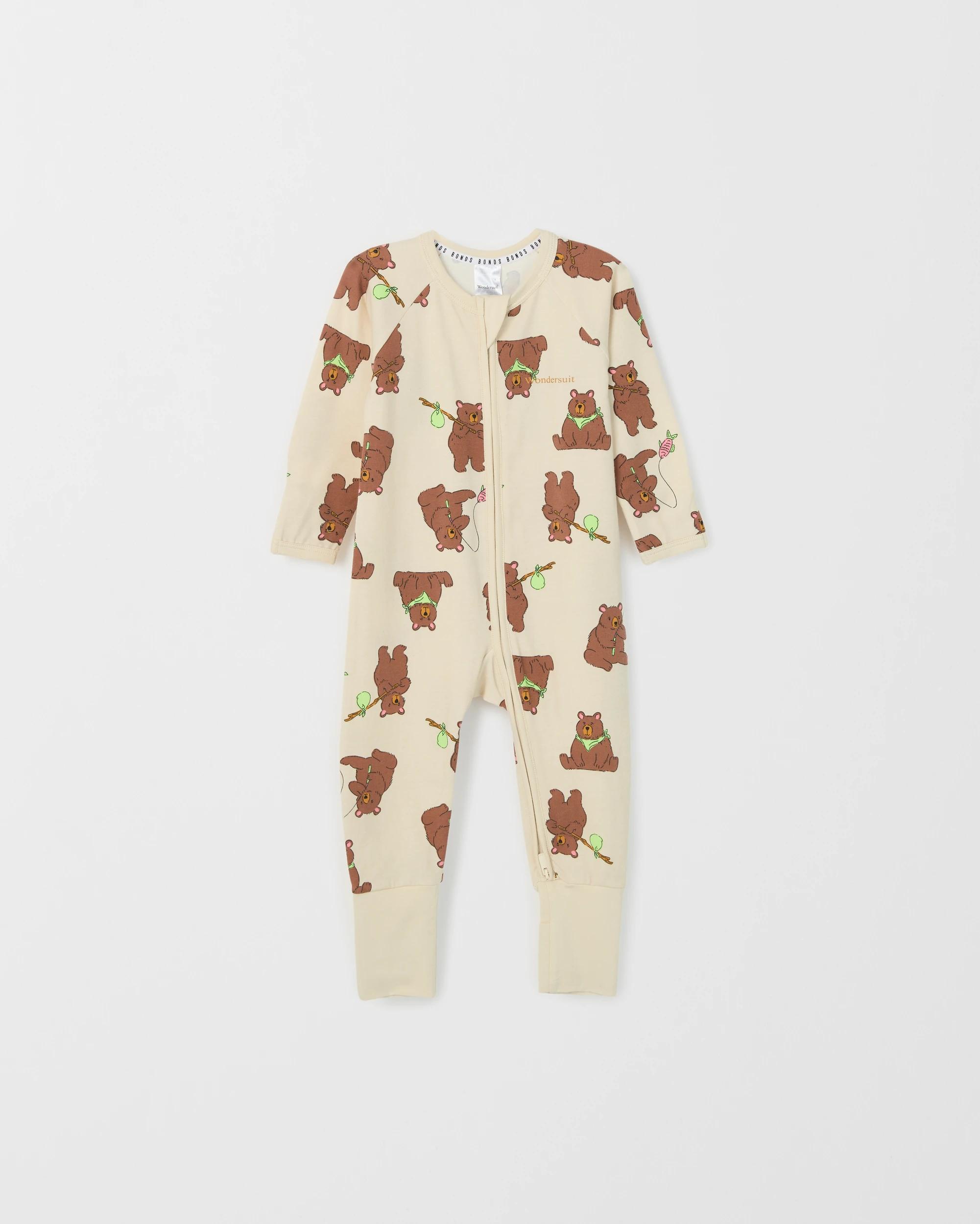 1 Bonds Baby Print Zip Wondersuit Coverall BARRYTHEBEAR, 1 of 2