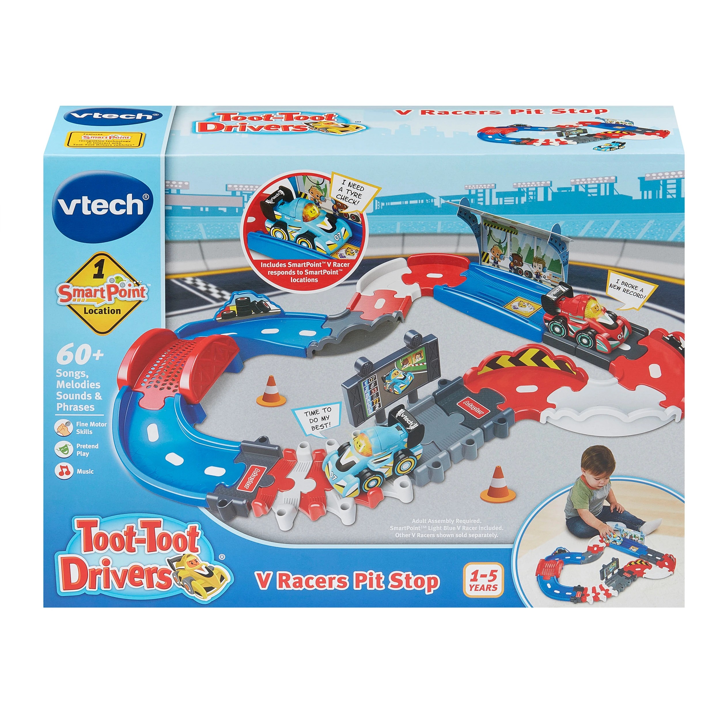 1 VTech Toot - Toot Drivers V Racers Pit Stop - Multi, 1 of 2
