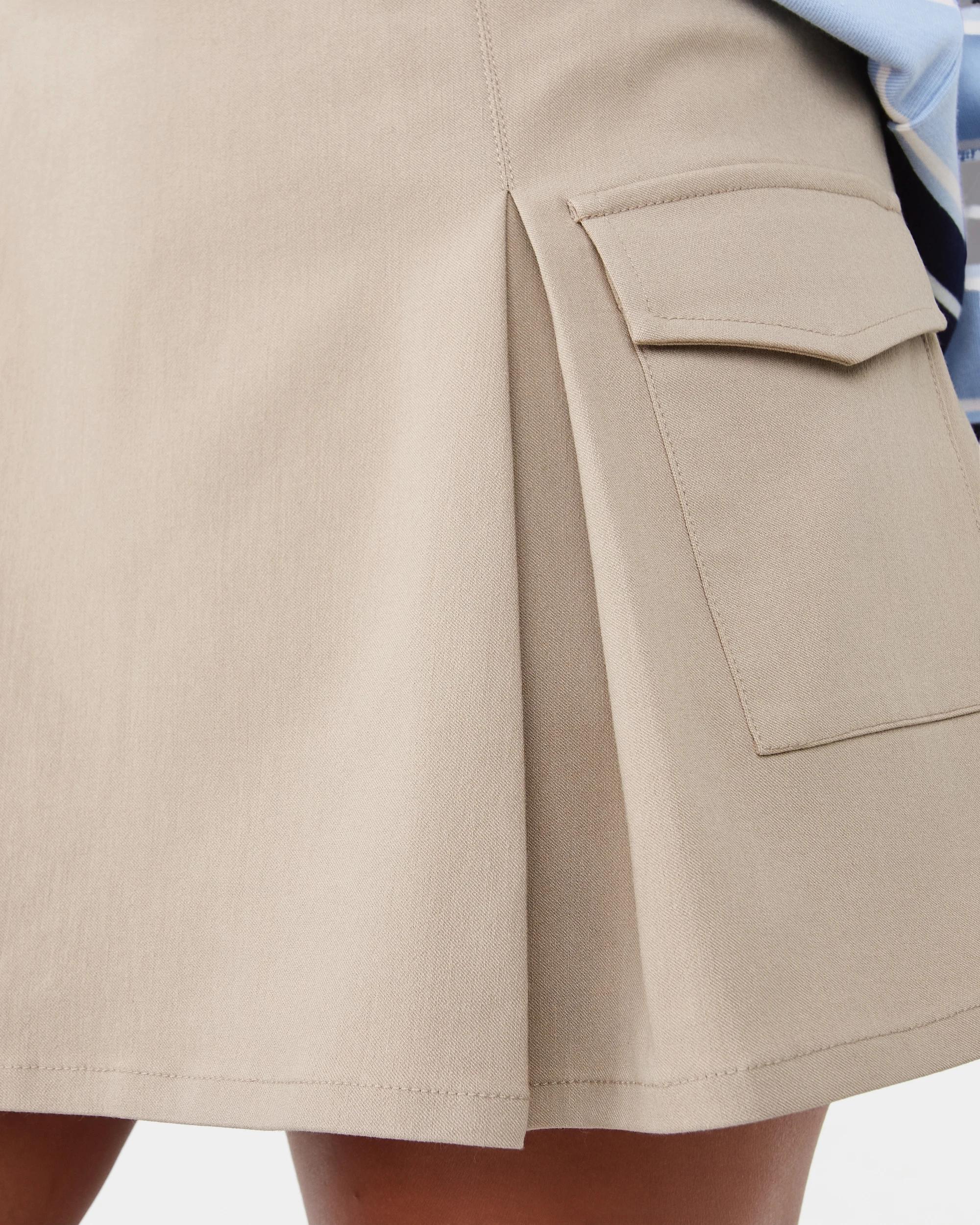 8 Cargo Pleated Skirt Tan, 8 of 10