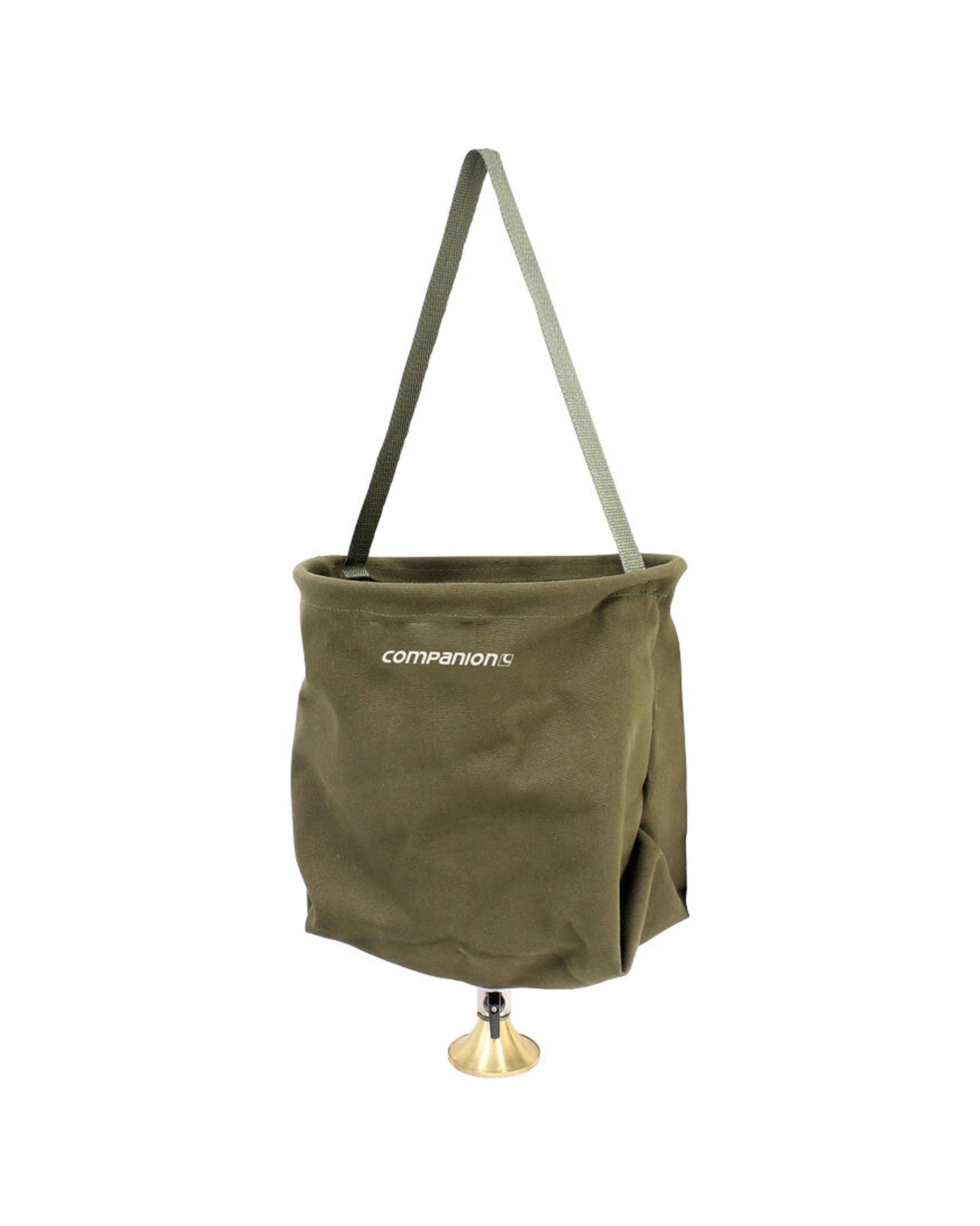 1 Companion Canvas Shower Water Bucket 20L Folds Flat For Storage And Camping - Green, 1 of 1