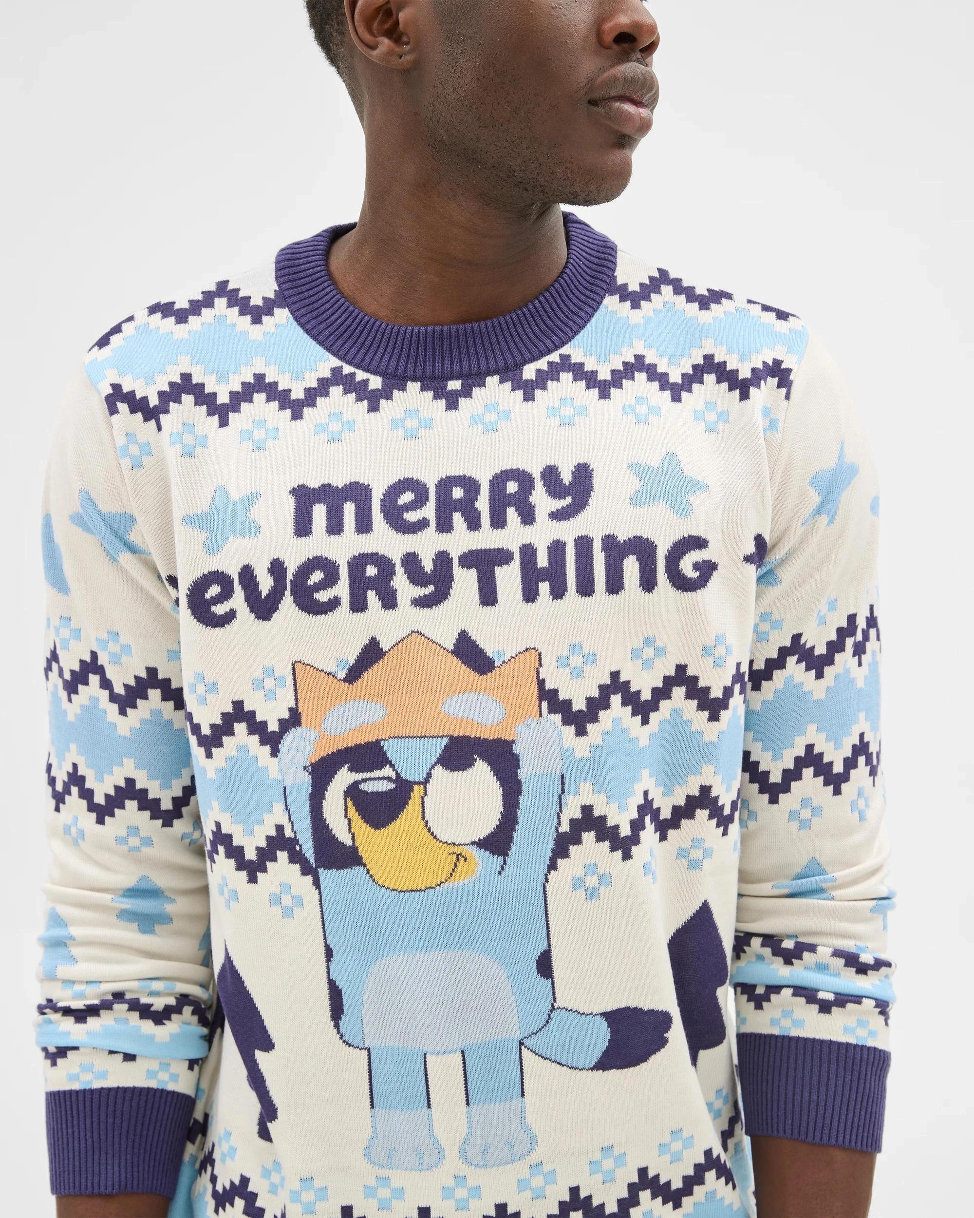 4 Licensed Christmas Bluey Jumper BLUE, 4 of 6