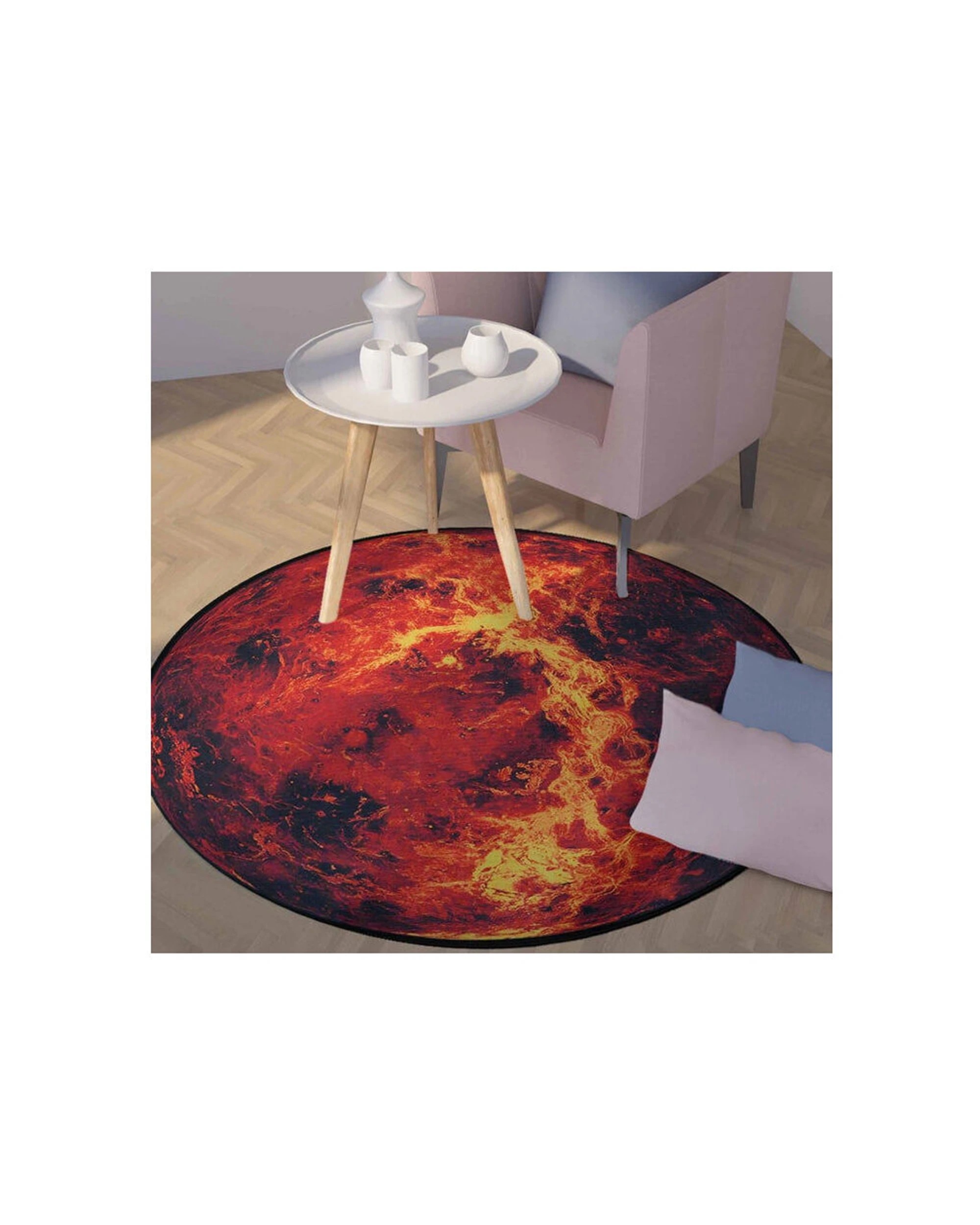 4 Heebie Jeebies Sun Infinity Rug Kids Room Soft Carpet Non Slip Round - Pattern, 4 of 5
