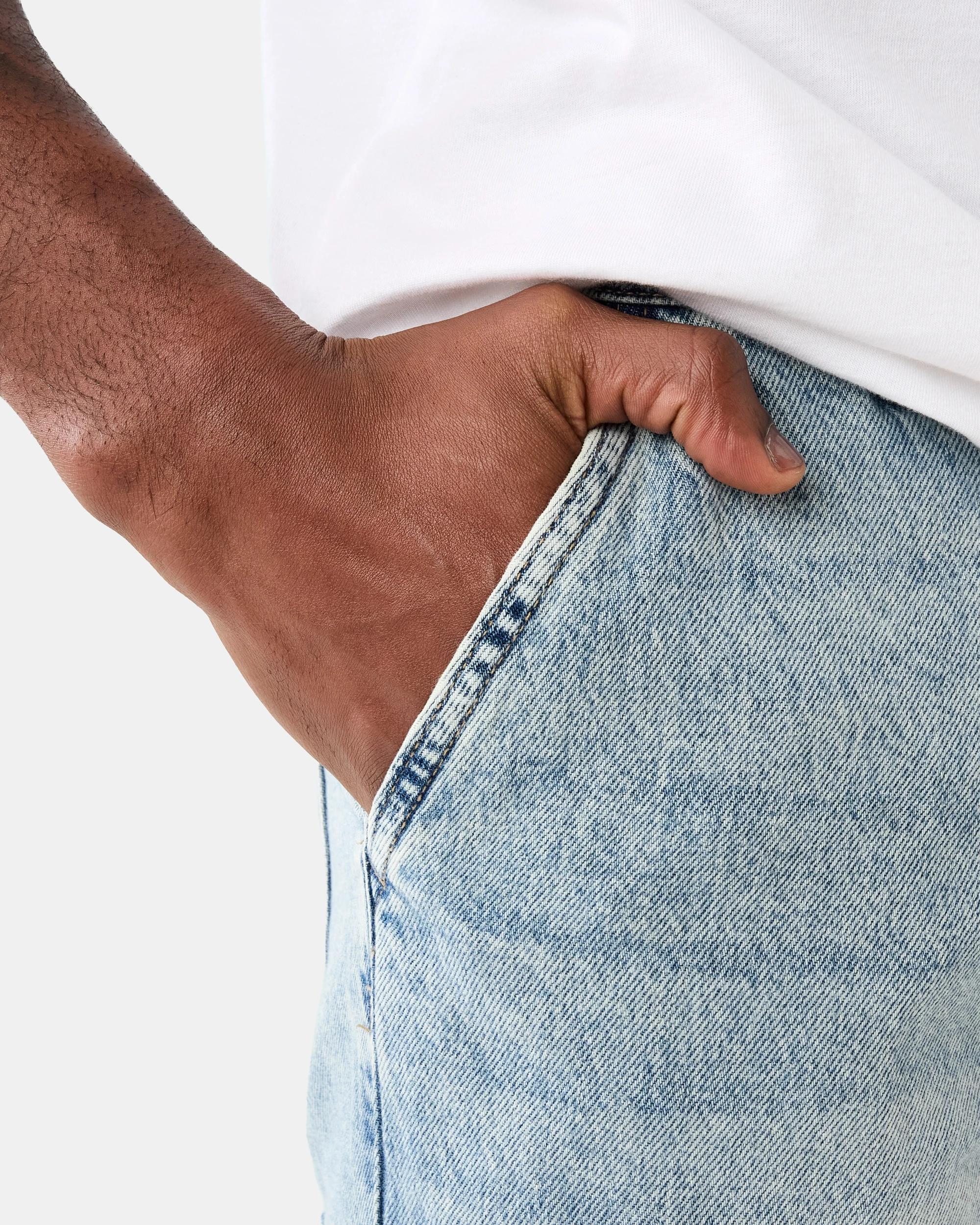 4 Denim Cargo Shorts Light Wash, 4 of 7