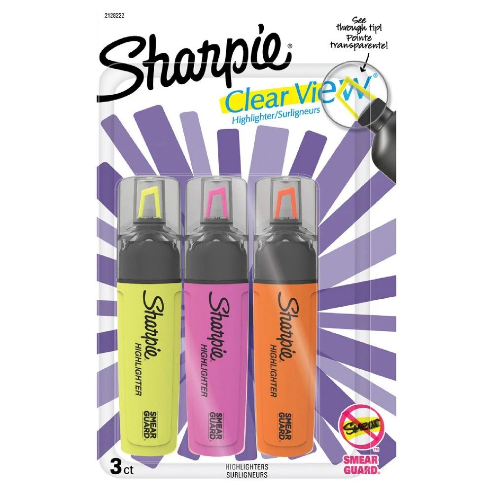 1 Sharpie Clear View Highlighters Assorted 3 Pack, 1 of 5