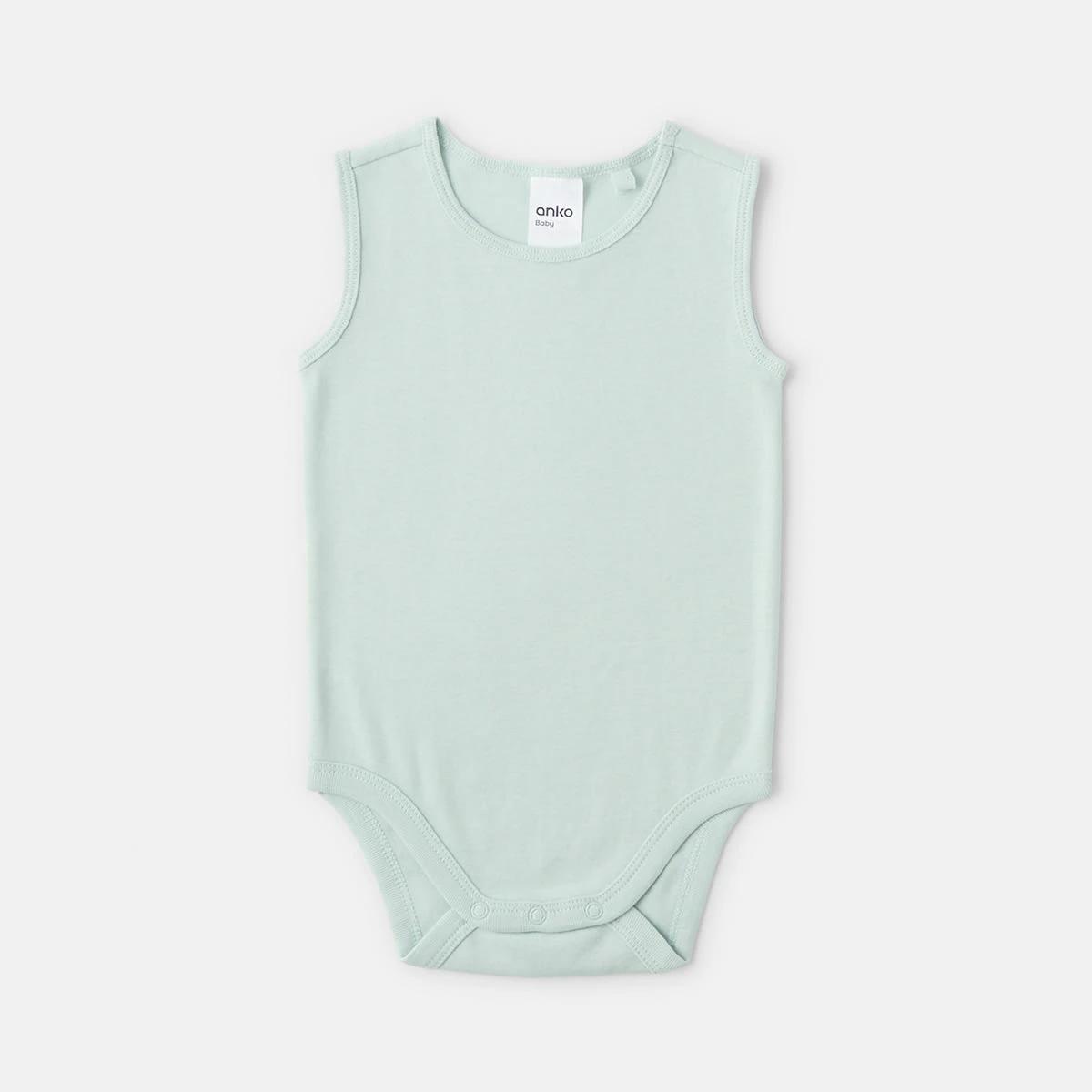 3 2 Pack Sleeveless Bodysuits SURF SPRAY AND WHITE MARLE, 3 of 6