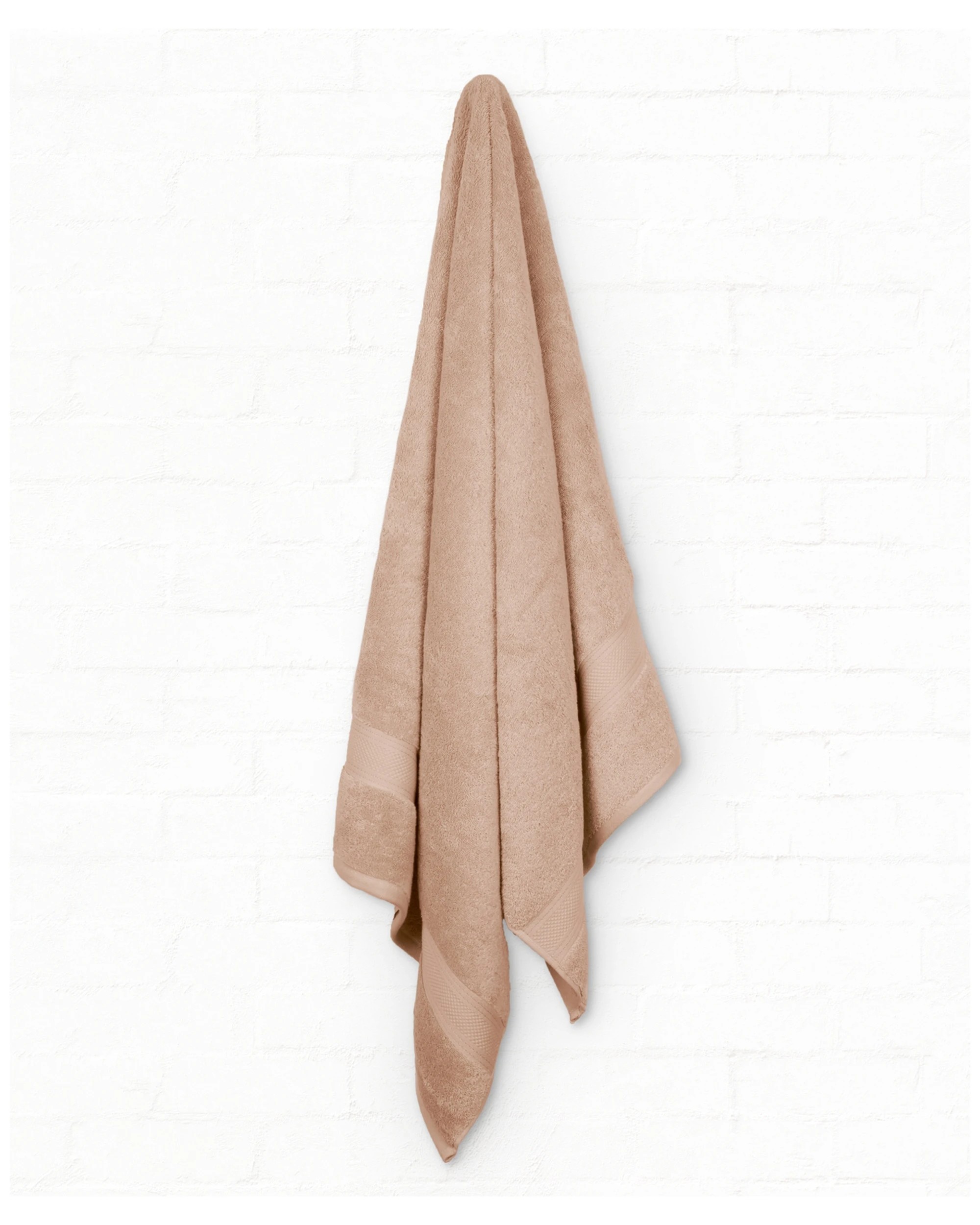 1 ARDOR Algodon St Regis Bath Sheet 100 Per Cent Cotton 80x160cm Absorbent Towel - Beige, 1 of 3