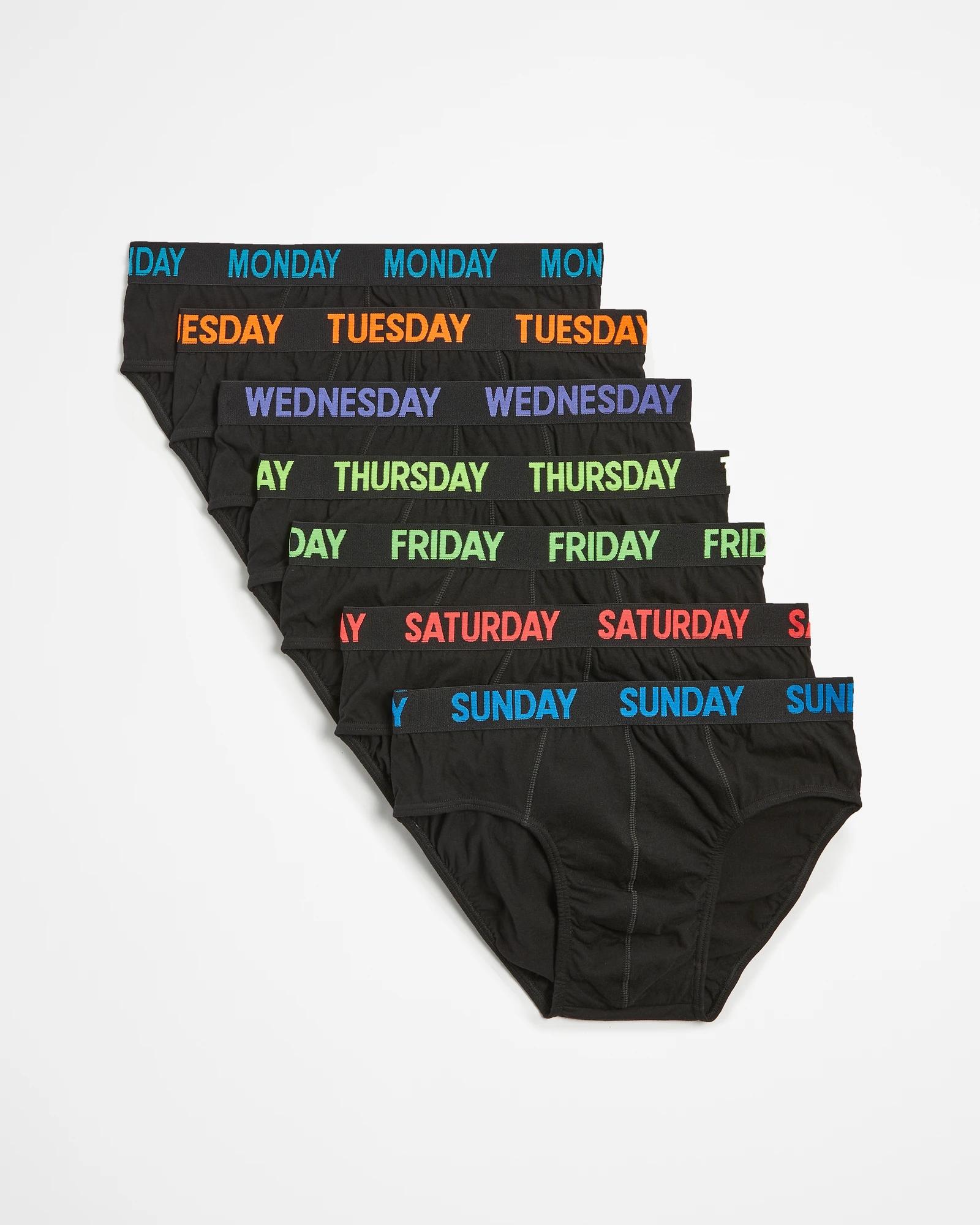 1 7 Pack Hipster Briefs - Maxx DAYS OF THE WEEK, 1 of 5