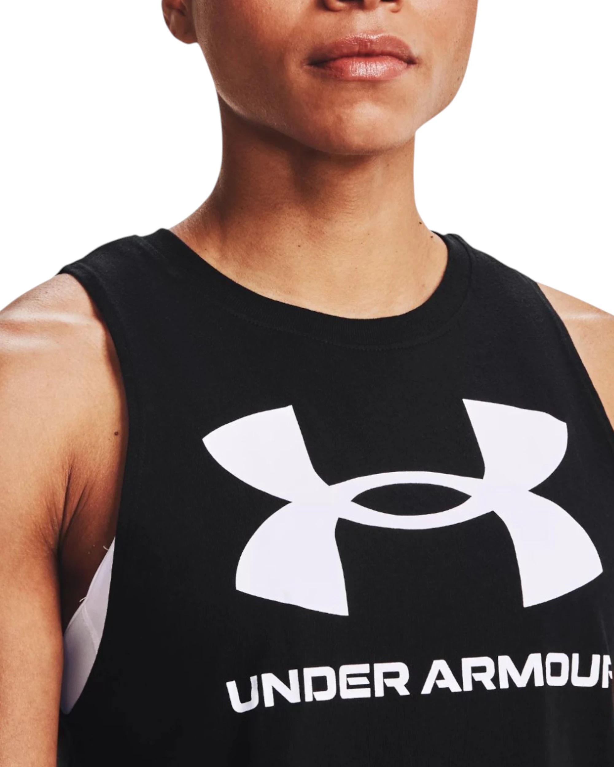 6 Under Armour 2 Pack Womens Live Sport Style Tank Top Singlet BLACK, 6 of 6
