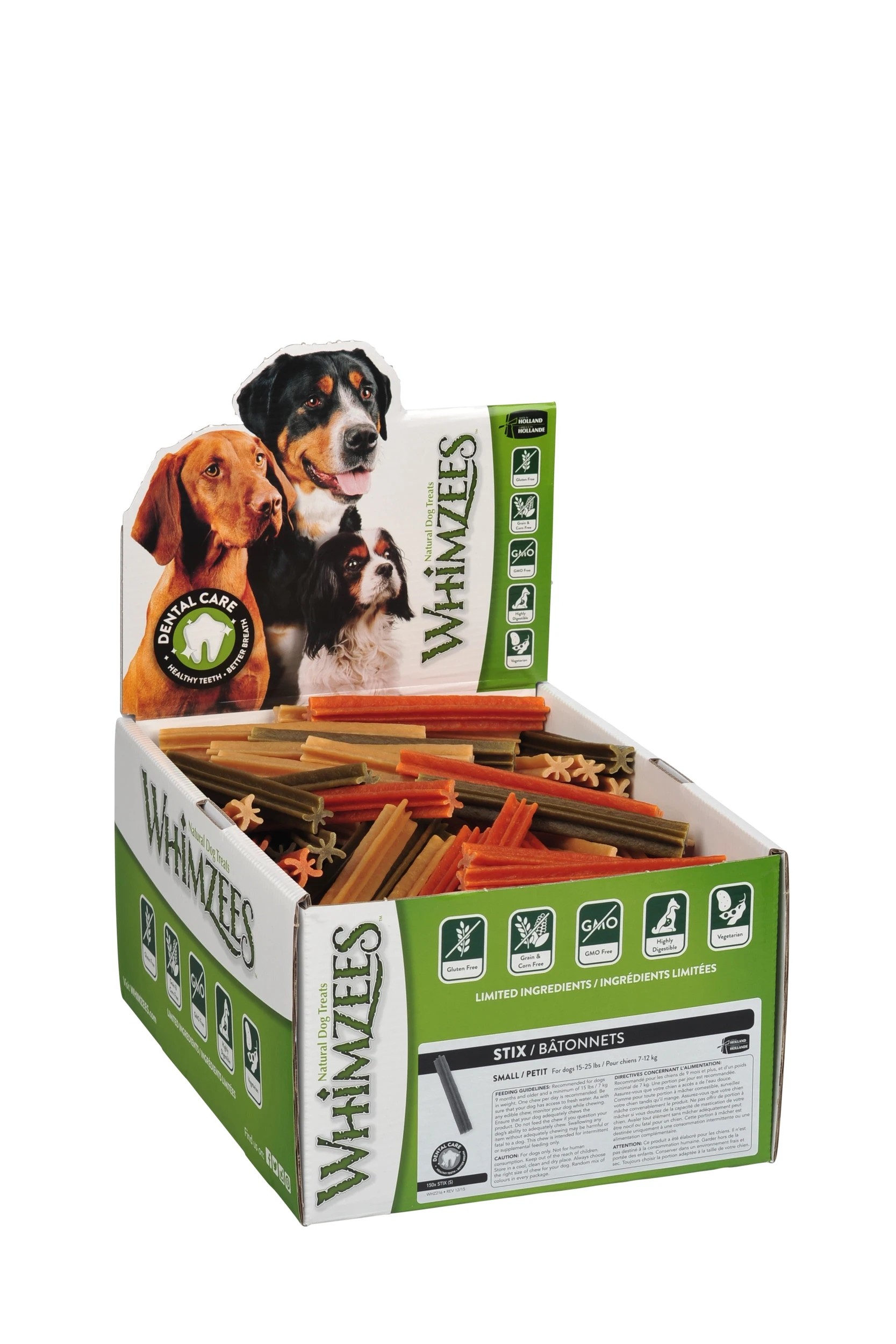 1 Whimzees Dental Stix Bulk Box - Small 150's Box (7-12kg), 1 of 1