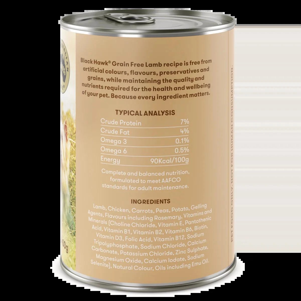 2 Black Hawk Grain Free Lamb Adult Dog Can 12X400g, 2 of 2