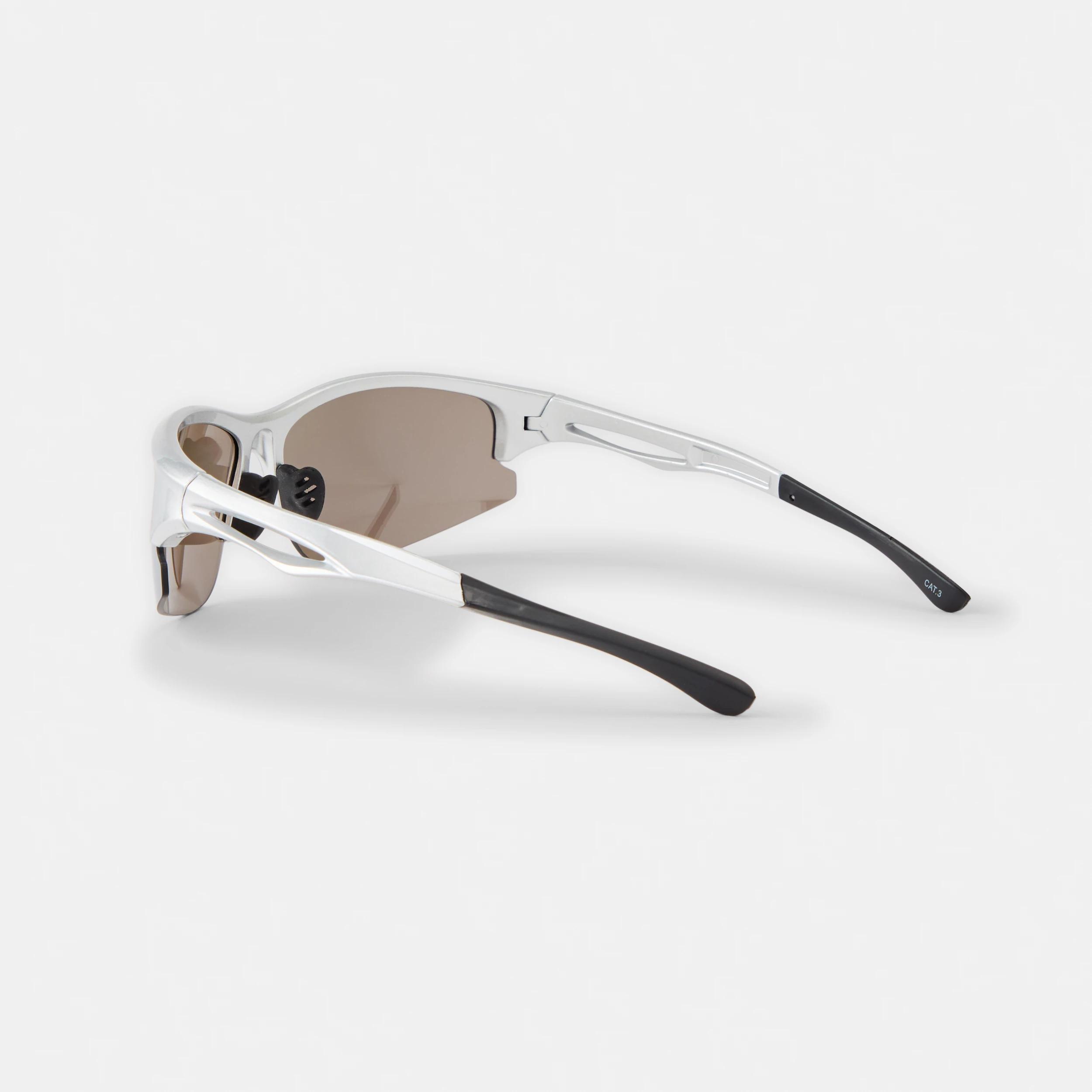 3 Womens Sports Wrap Sunglasses Silver, 3 of 7