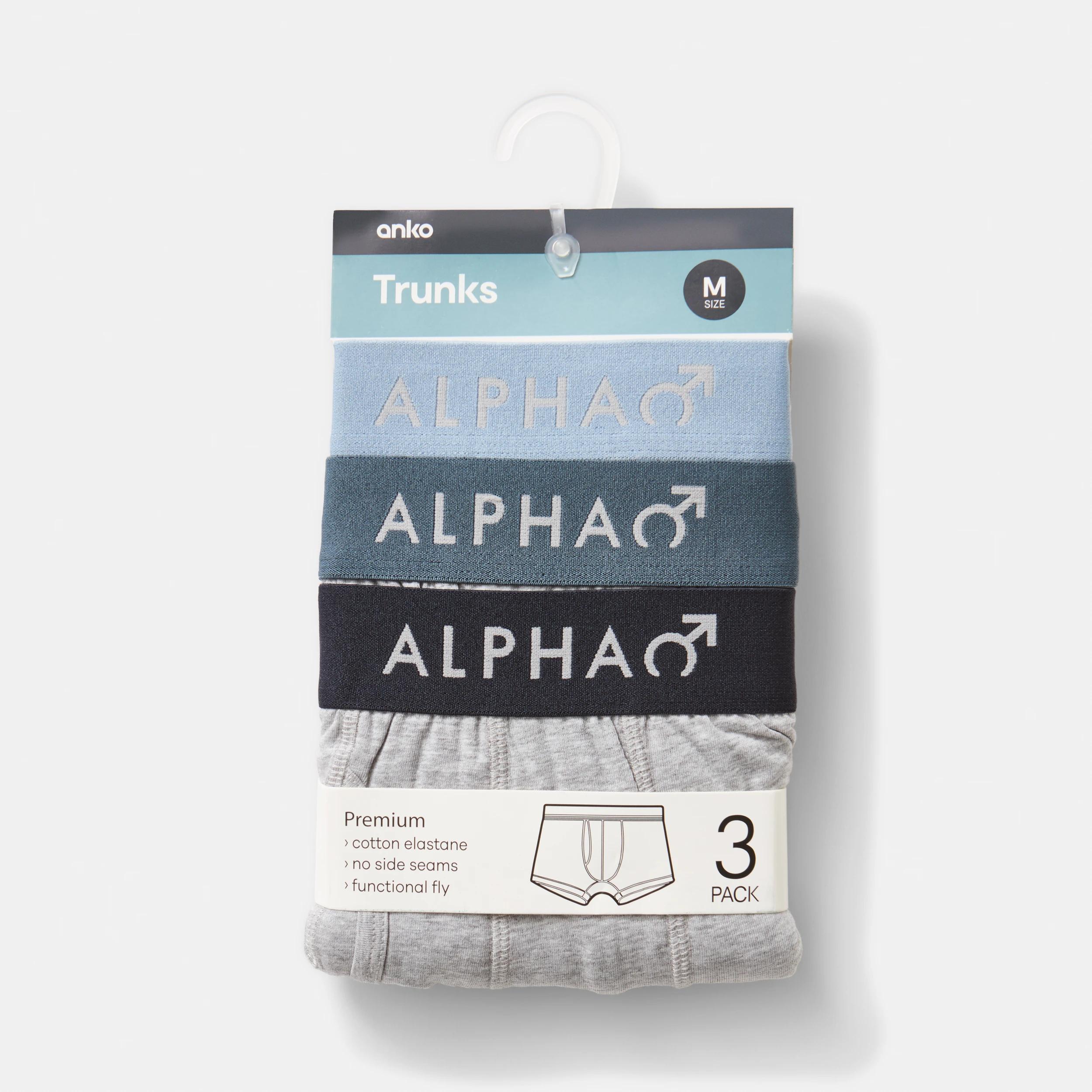8 3 Pack Colour Elastic Trunks GREY, BLUE DUST, 8 of 8