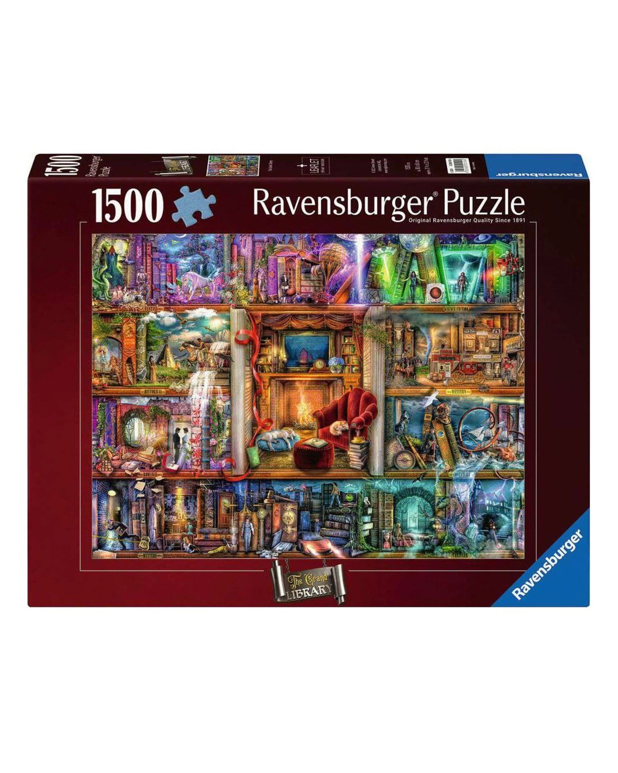 1 Ravensburger Aimee Stewart The Grand Library 1500 Piece Jigsaw Puzzle, 1 of 1
