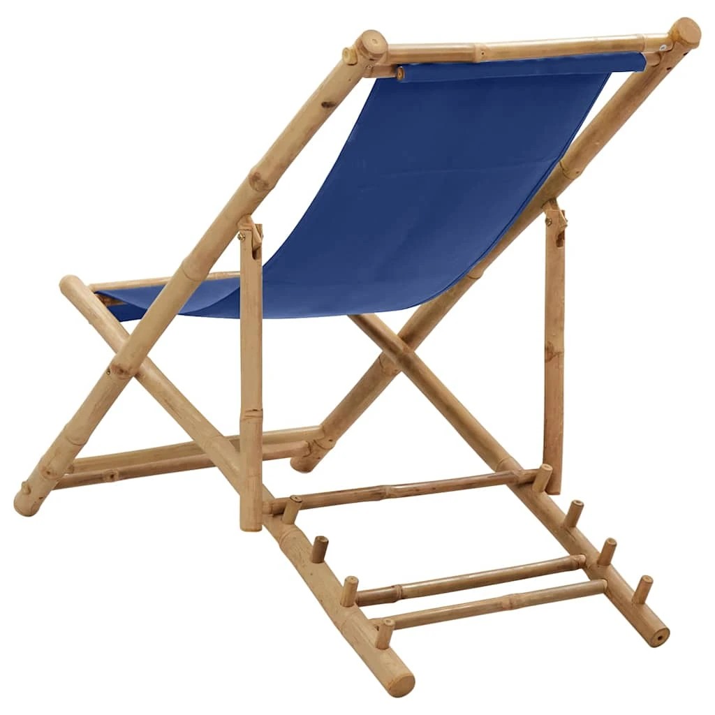 4 vidaXL Deck chair Foldable - Blue, 4 of 9