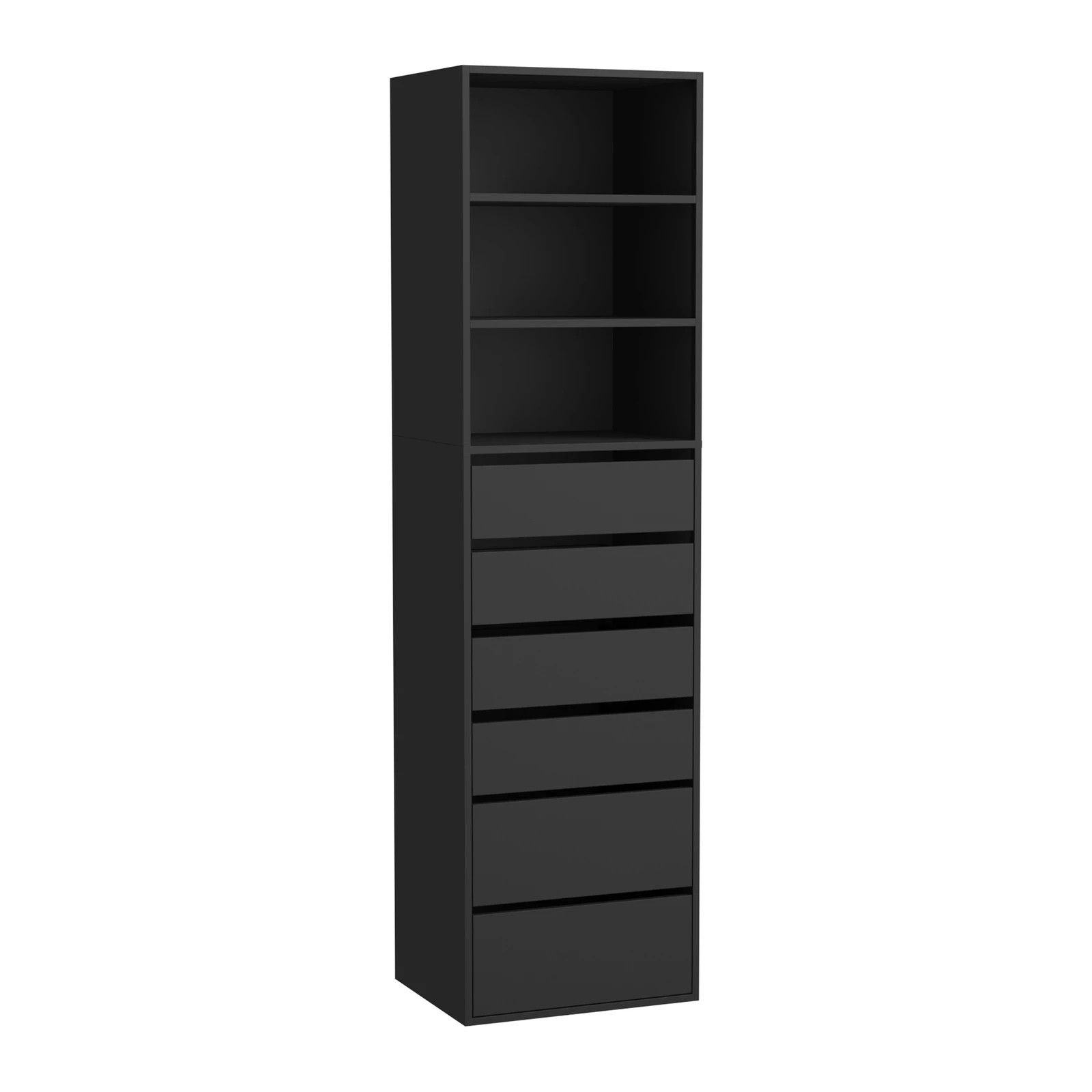 5 Oikiture Wardrobe Storage Cabinet Shelf Unit Clothes 3 Shelves 6 Drawers
 - Black, 5 of 10