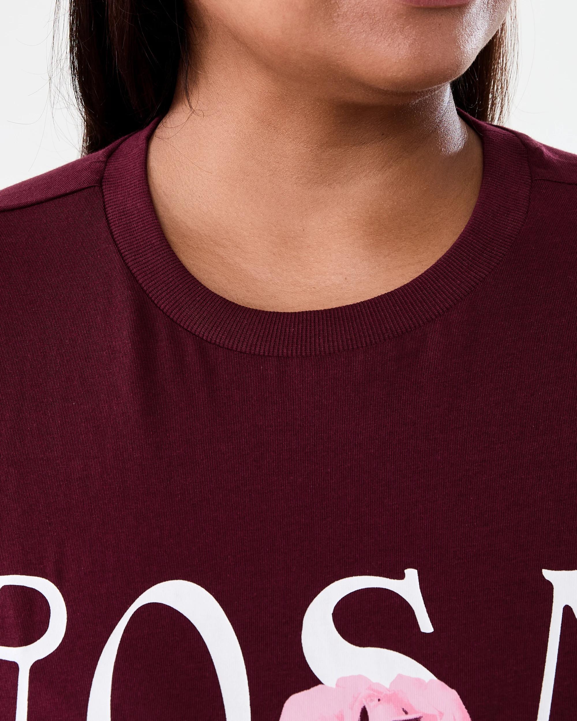 6 Curve Short Sleeve Boyfriend T-shirt Rosa, 6 of 6