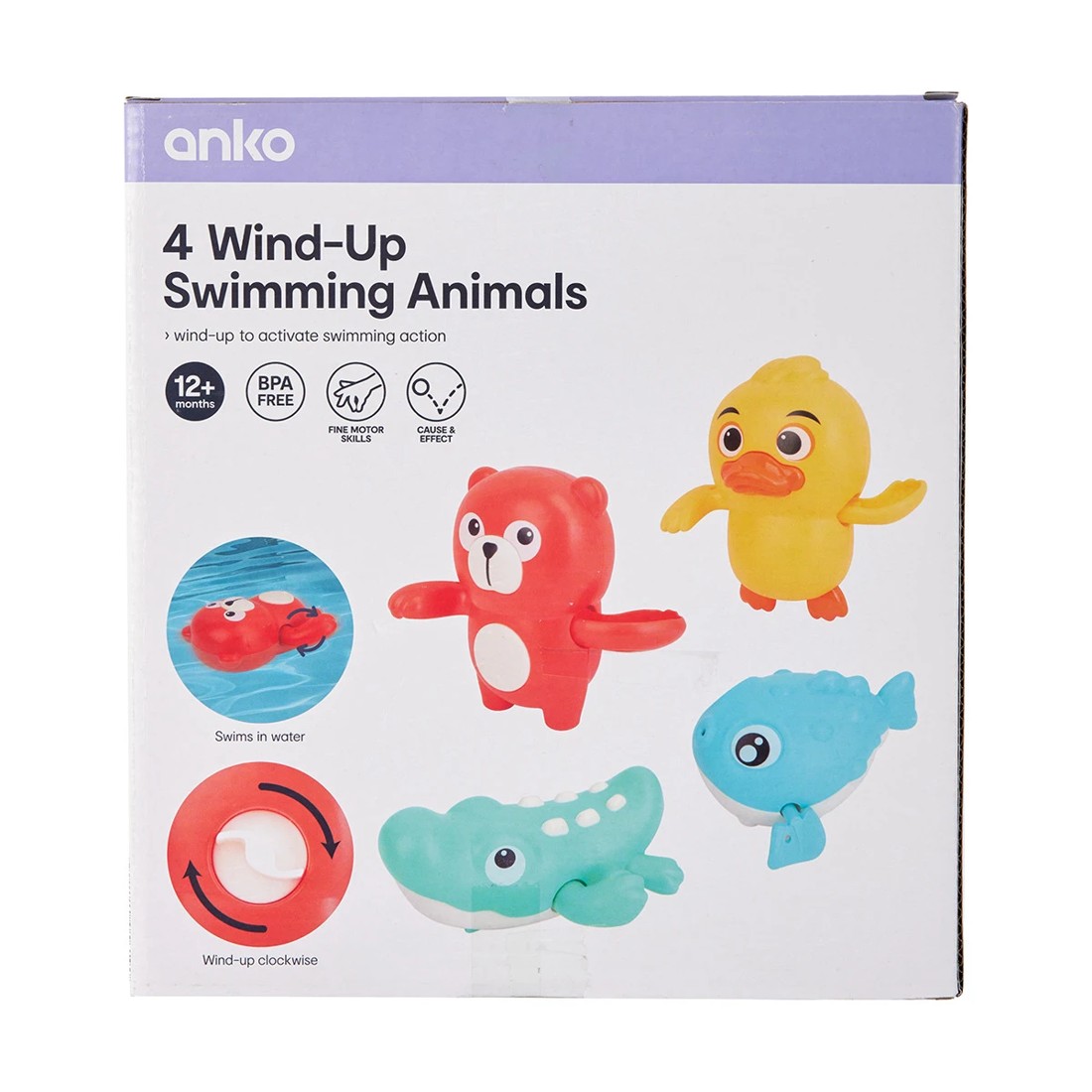 9 4 Pack Wind-Up Swimming Toys, 9 of 9