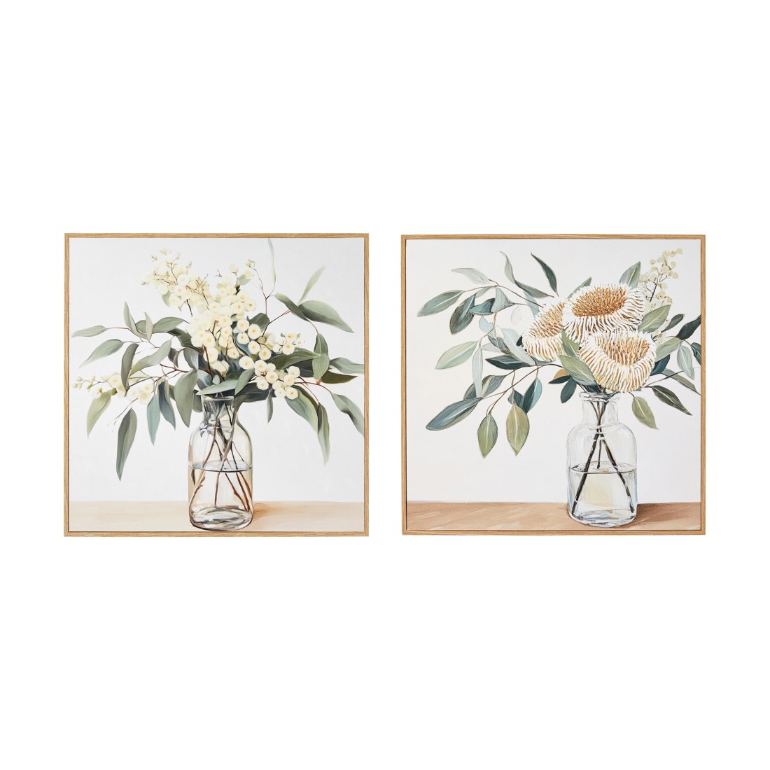 1 2 Pack Vase Framed Canvas - 40cm x 40cm, 1 of 6