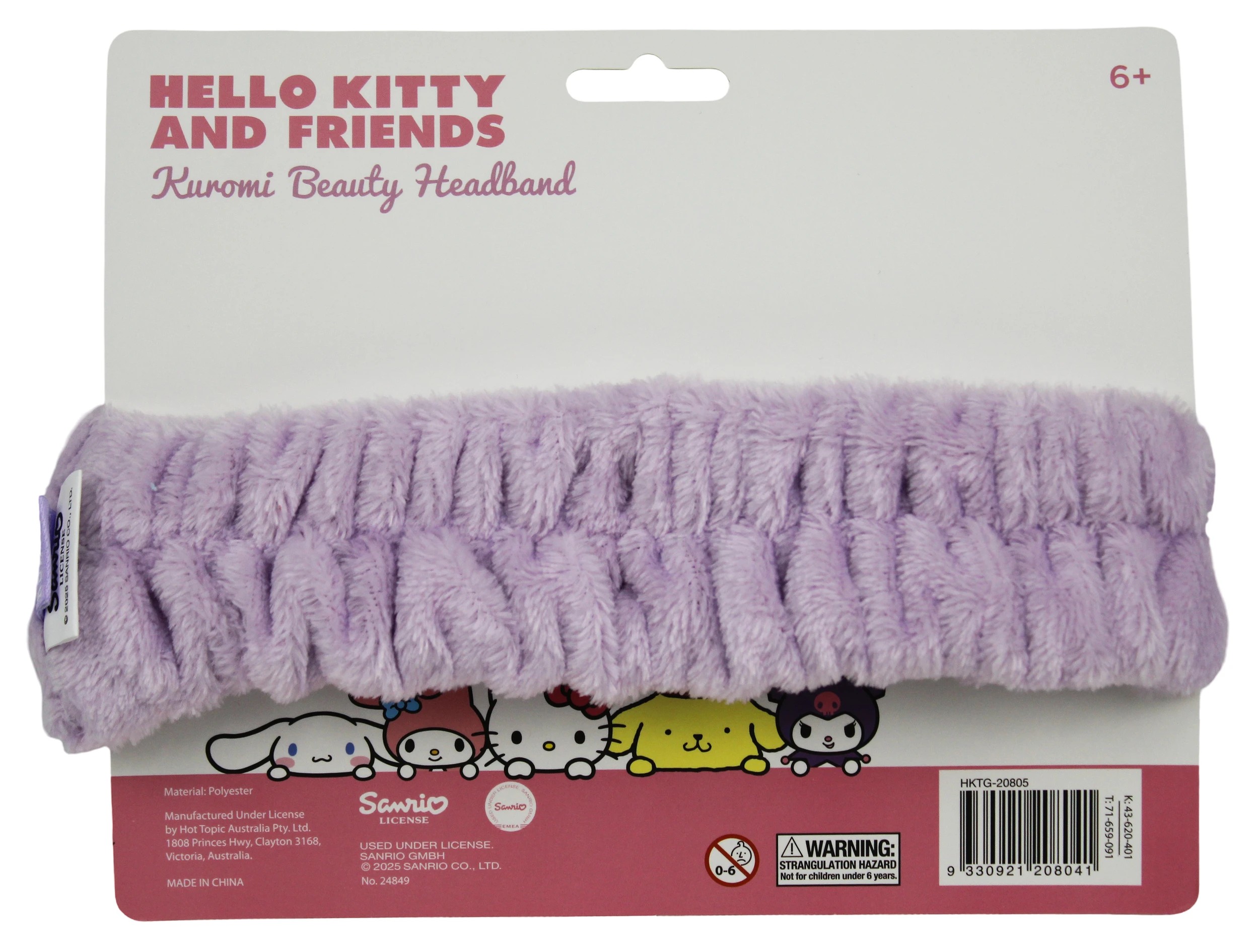 2 Hello Kitty and Friends Kuromi Fluffy Beauty Headband - Purple, 2 of 2