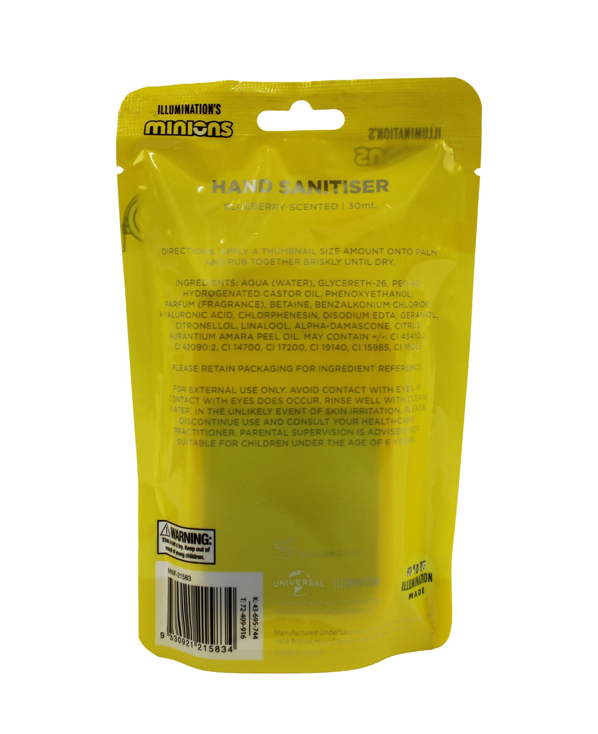 4 Illumination's Minions Hand Sanitiser 30ml - Blueberry Scented, 4 of 4