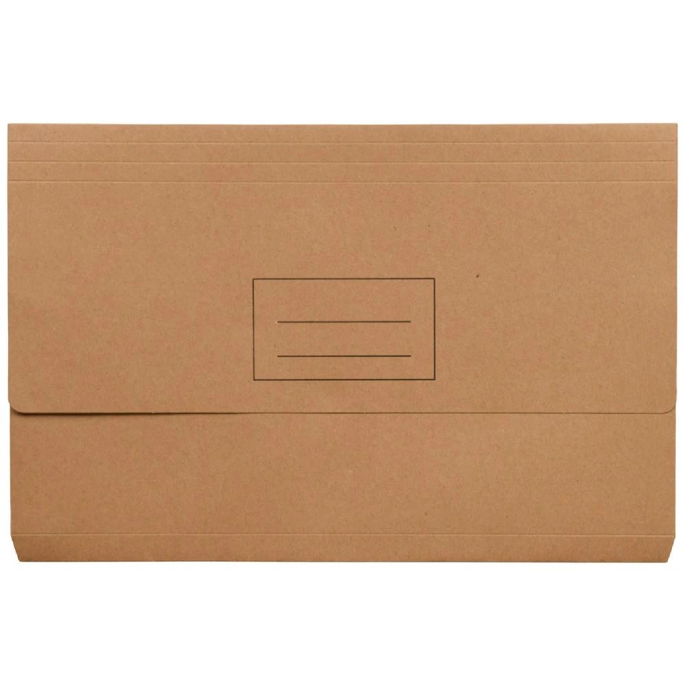 1 J.Burrows Document Wallet 250GSM Kraft, 1 of 3