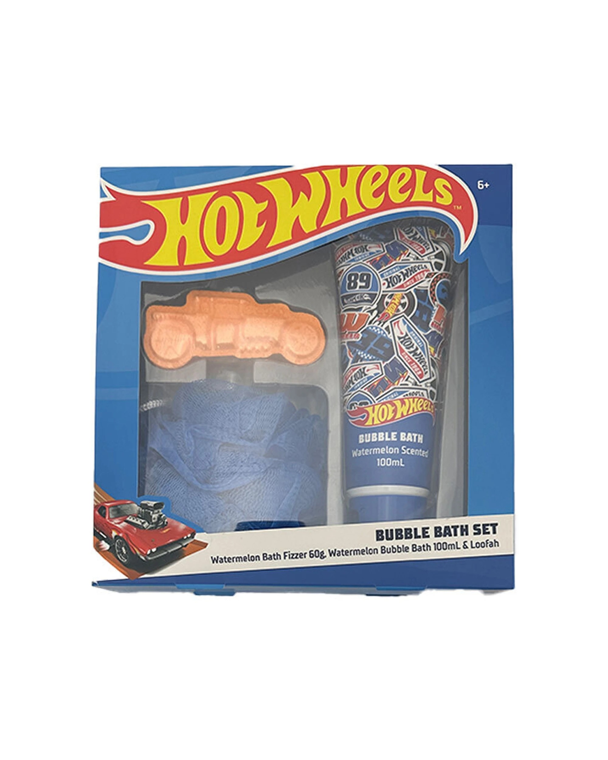 2 Hot Wheels 2PK Bubble Bath Fizzer and Loofah Kids Toiletry Set - Multi, 2 of 2