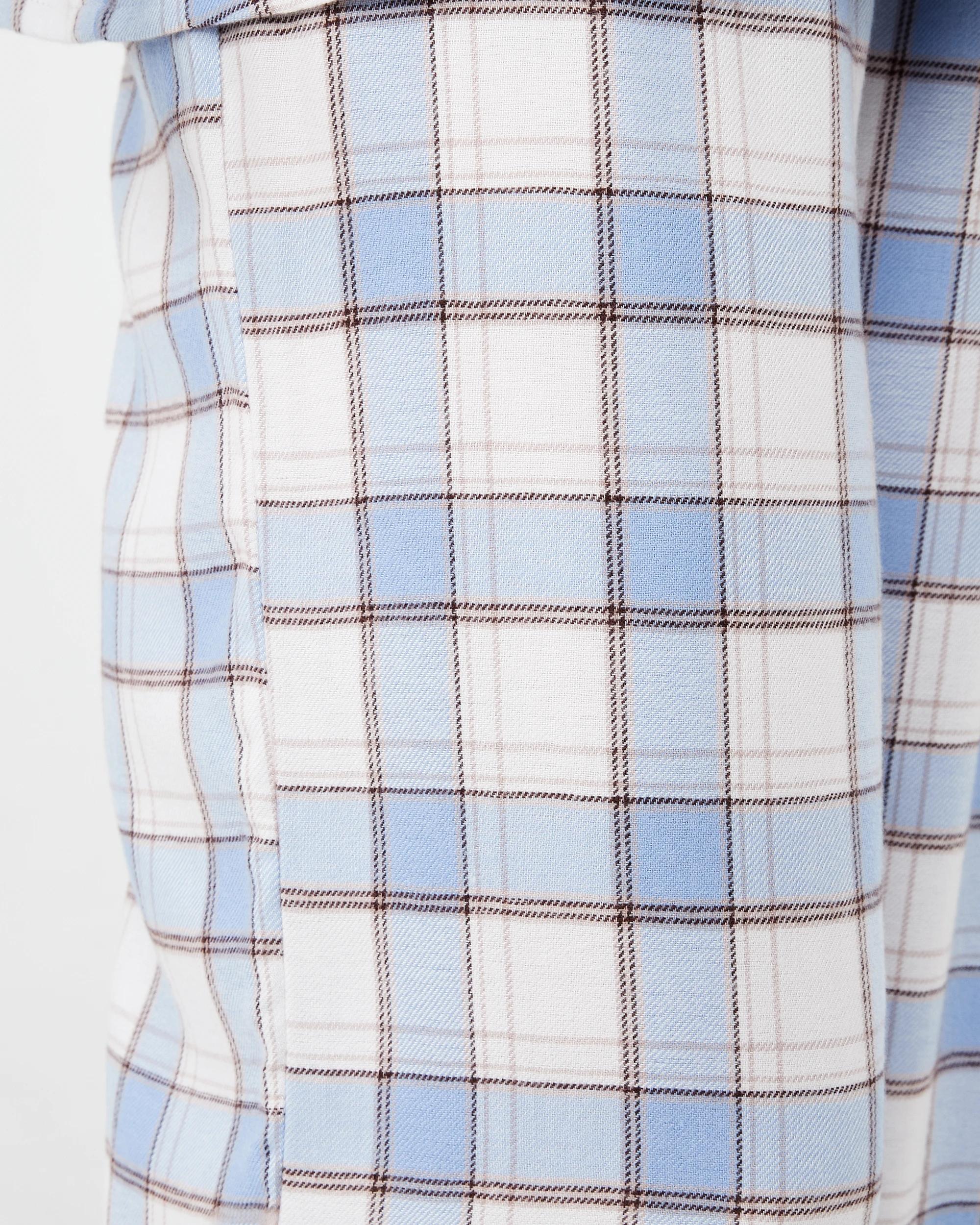9 Viscose Blend Classic Flannel Pyjama Set Bu Bwn Chk, 9 of 9