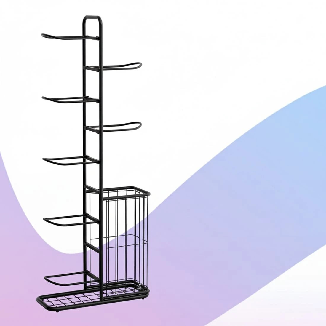 6 Everfit Ball Storage Rack - Black, 6 of 6