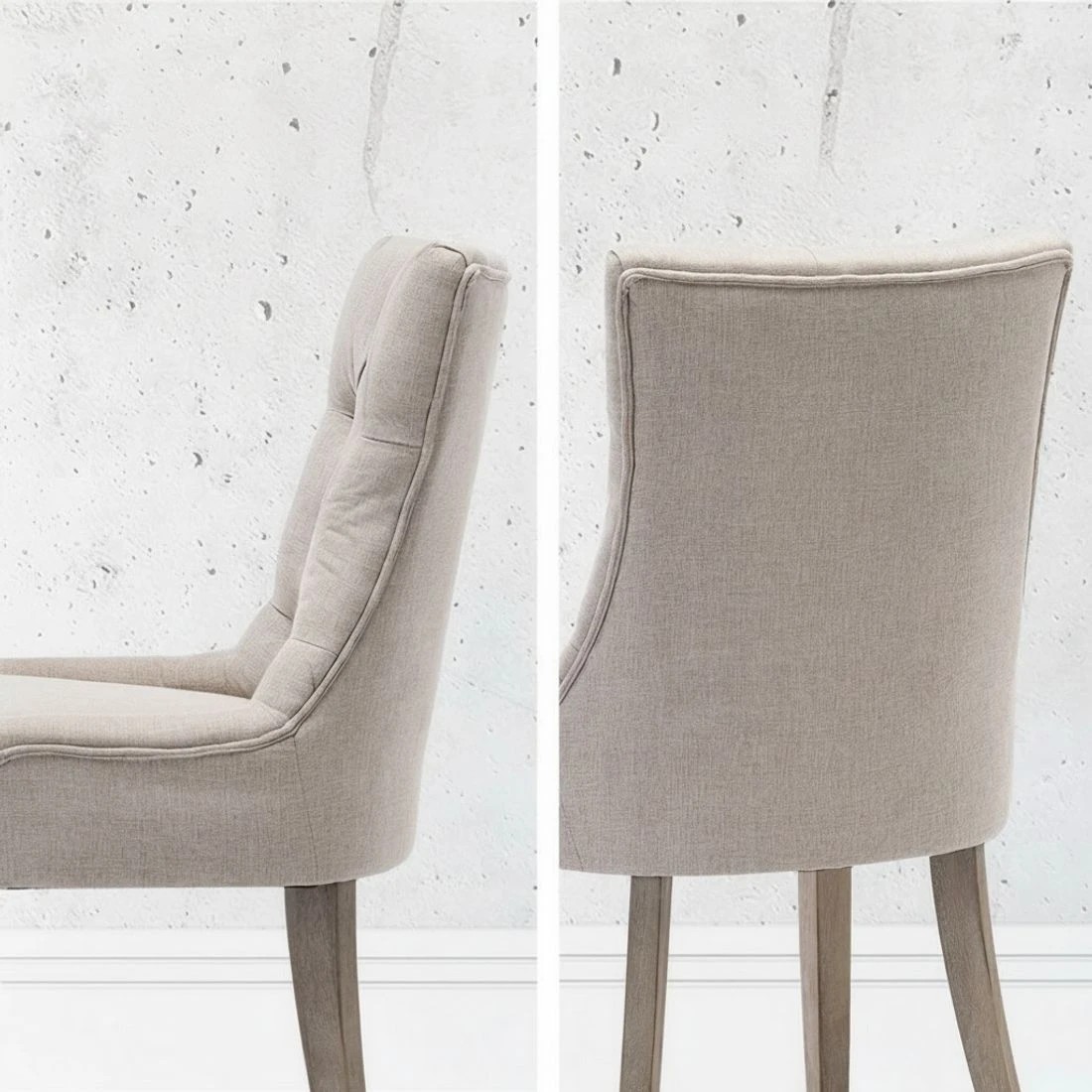 5 Artiss Dining Chairs Set of 4 Linen French Provincial - Beige, 5 of 5