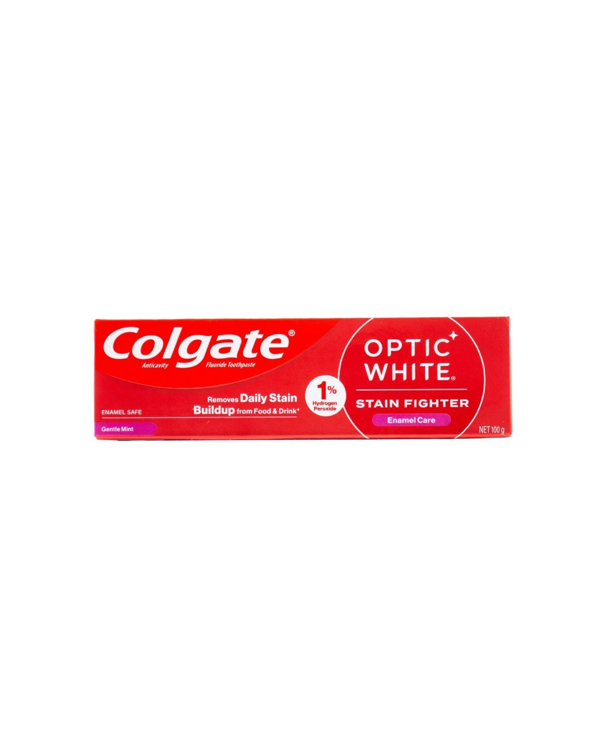 2 Colgate 6pk Toothpaste Optic White Stain Fighter Enamel Care Gentle Mint 100ml - Multi, 2 of 5
