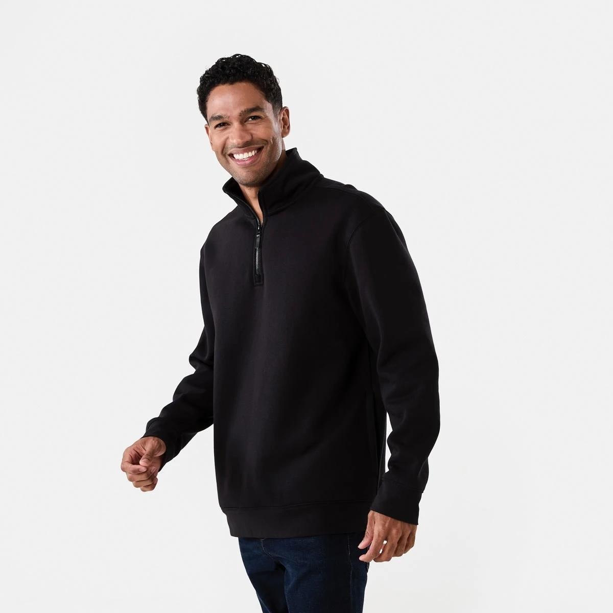 2 1/4 Zip Sweatshirt Black, 2 of 6