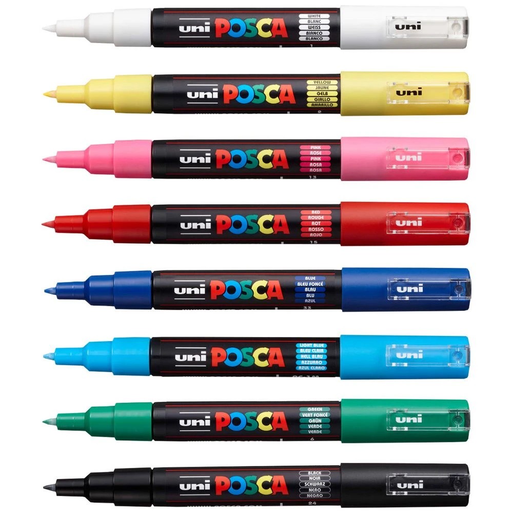 2 POSCA PC1M Paint Markers Assorted 8 Pack, 2 of 3