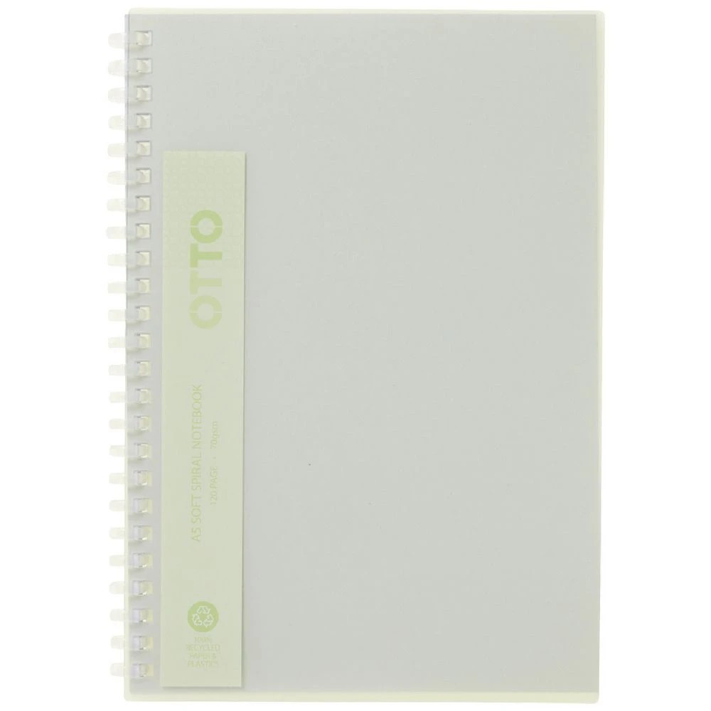 1 Otto A5 Soft Spiral Notebook Green 120 Page, 1 of 2
