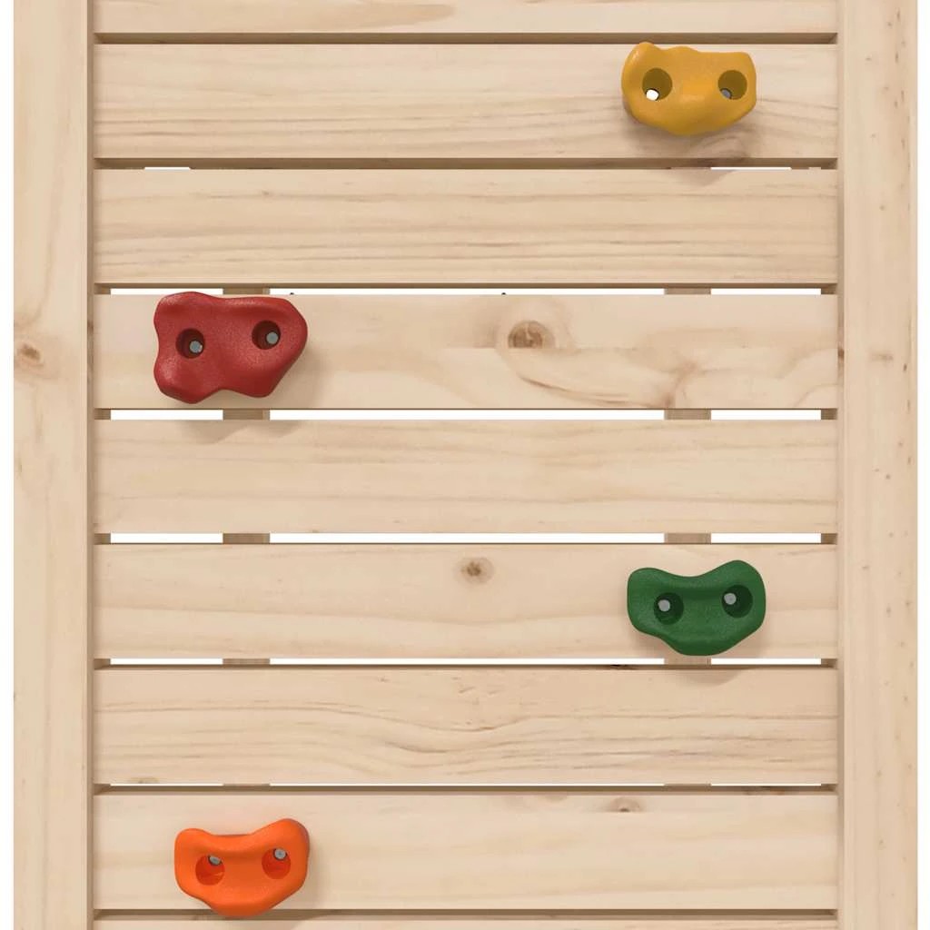 4 vidaXL Play Tower With Rockwall Pine Wood - Brown, 4 of 6