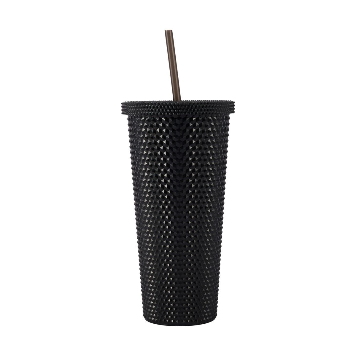 1 Black Textured Smoothie Tumbler, 1 of 9