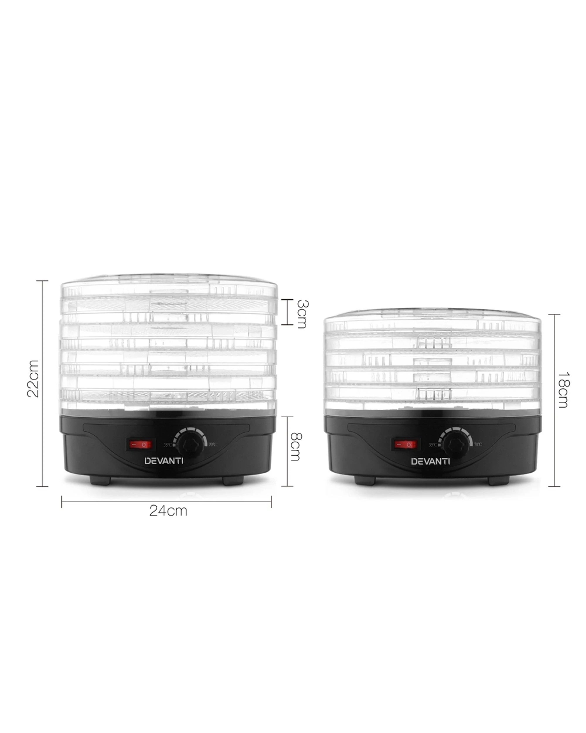 2 Devanti 5 Trays Food Dehydrator
 - Black, 2 of 6