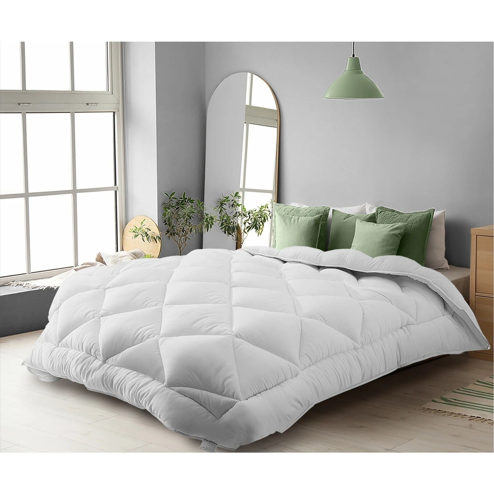 4 Bedra Bedding Super King Microfibre Bamboo Quilt Duvet Doona 400GSM - White, 4 of 10