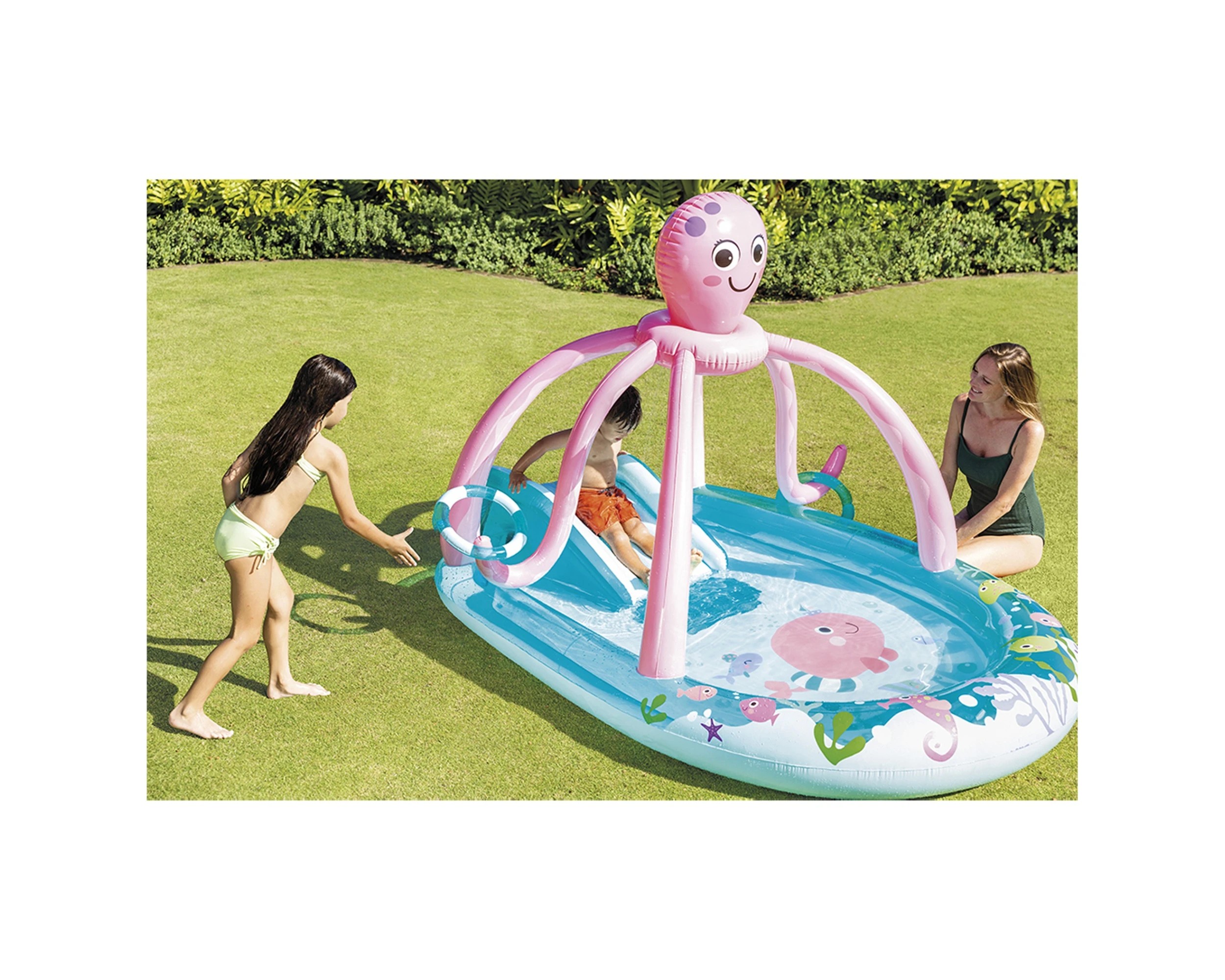 9 Intex Friendly Octopus Inflatable Pool Play Center - Built-In Sprayer 2.34m - Multi, 9 of 9