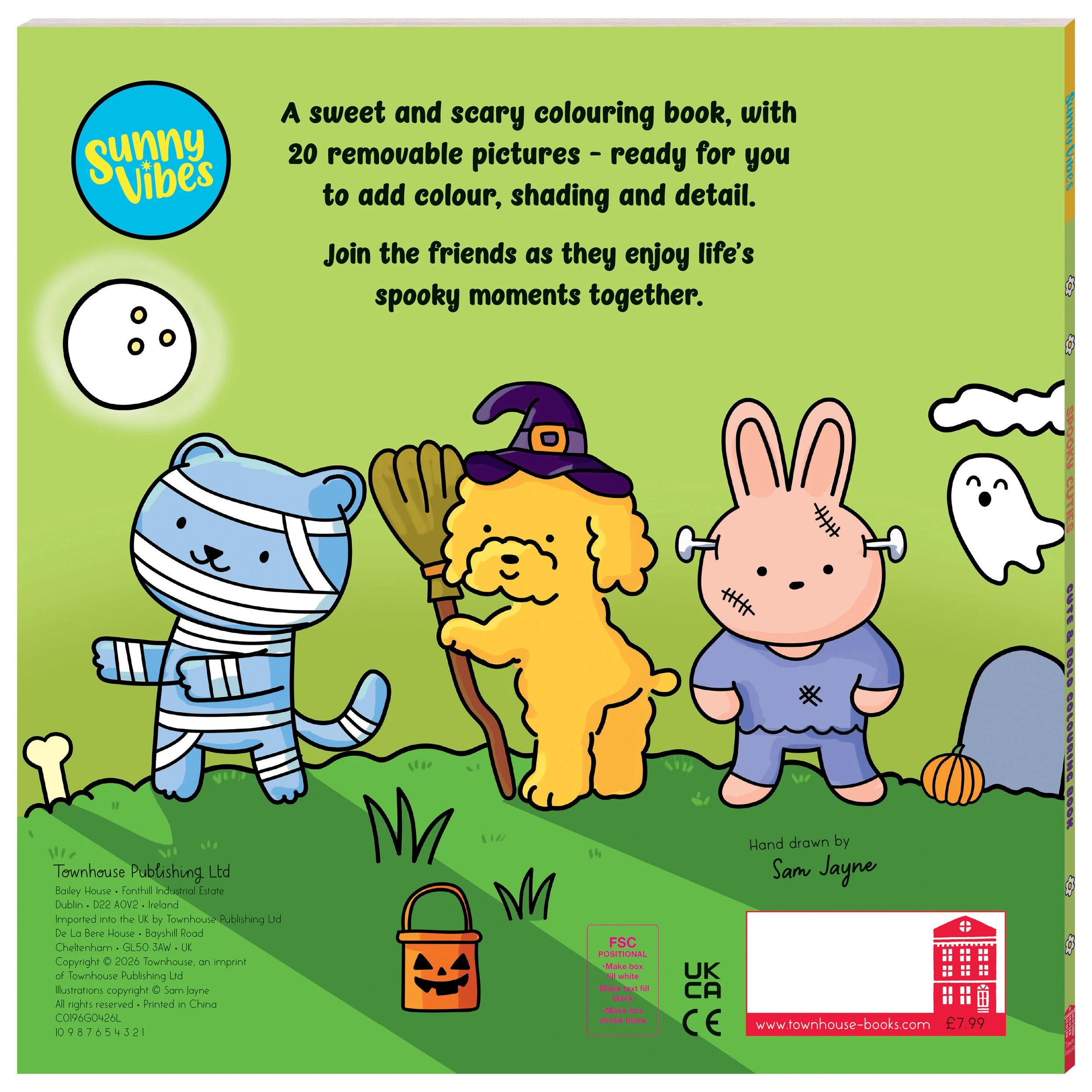 2 Sunny Vibes: Spooky Cuties Cute & Bold Colouring Book, 2 of 5
