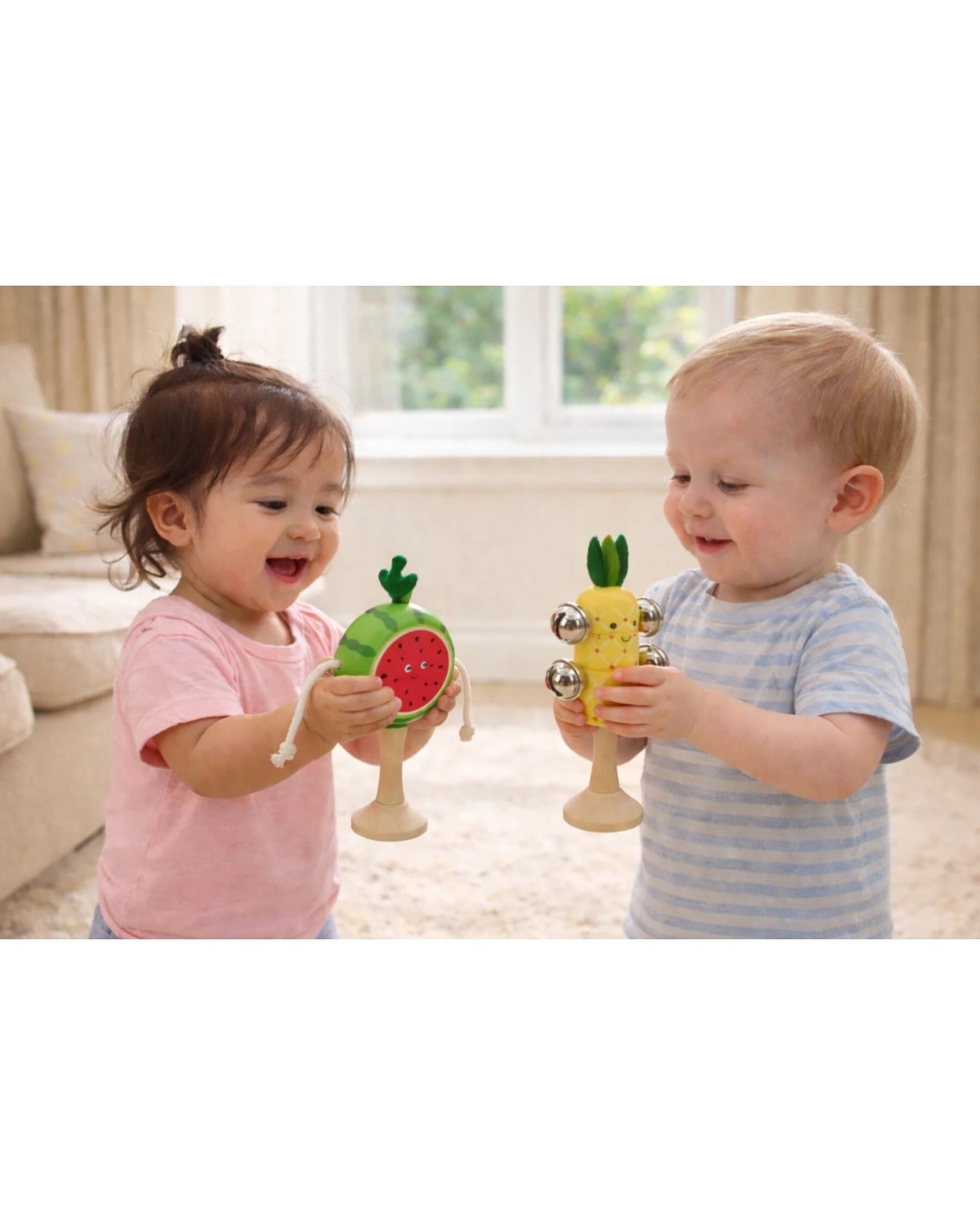 2 Kaper Kidz 2pc Wooden Fruit Kids Baby Toddler Musical Toy Set - Multi, 2 of 3