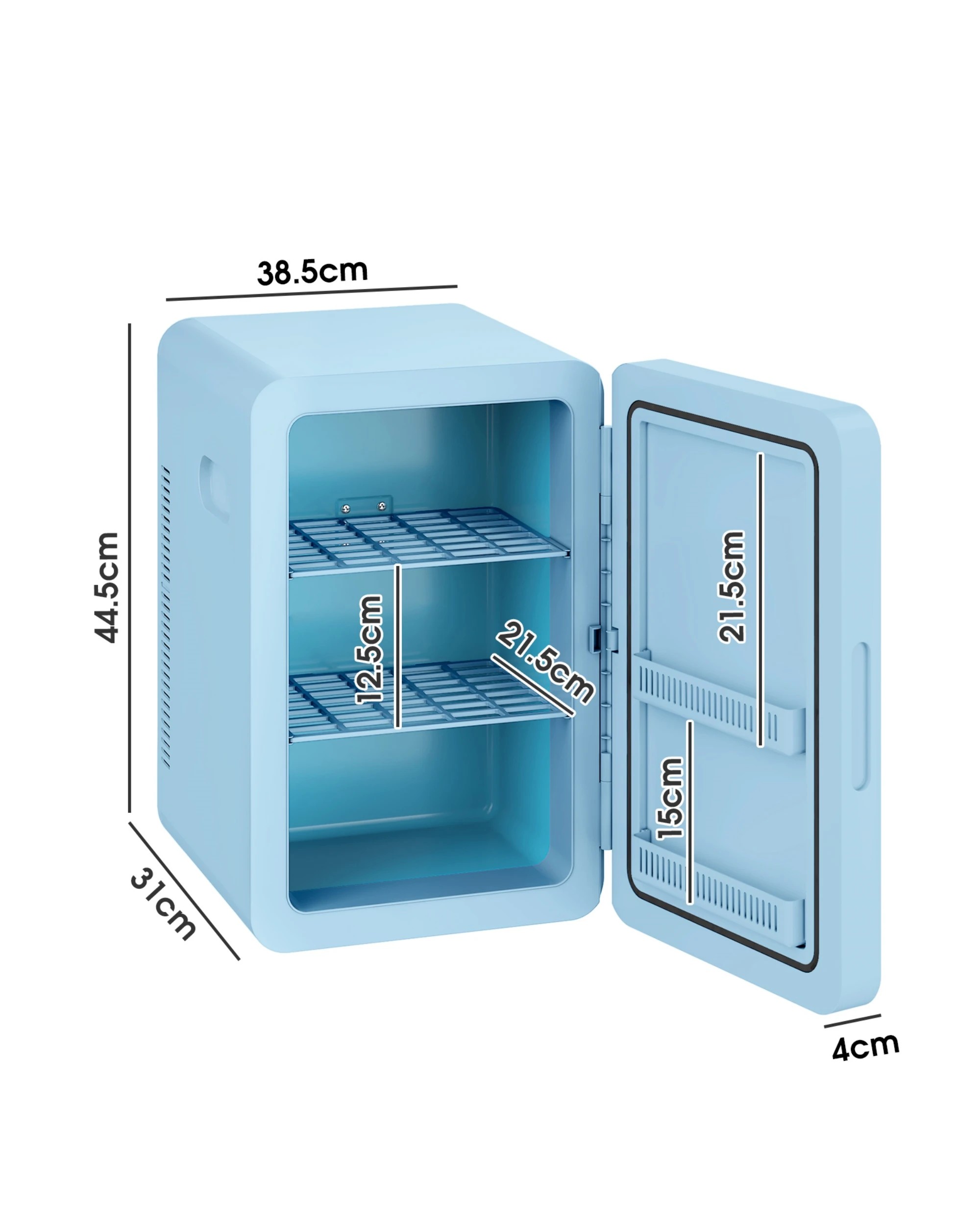 2 Advwin Mini Fridge 22L Car Refrigerator - Blue, 2 of 7