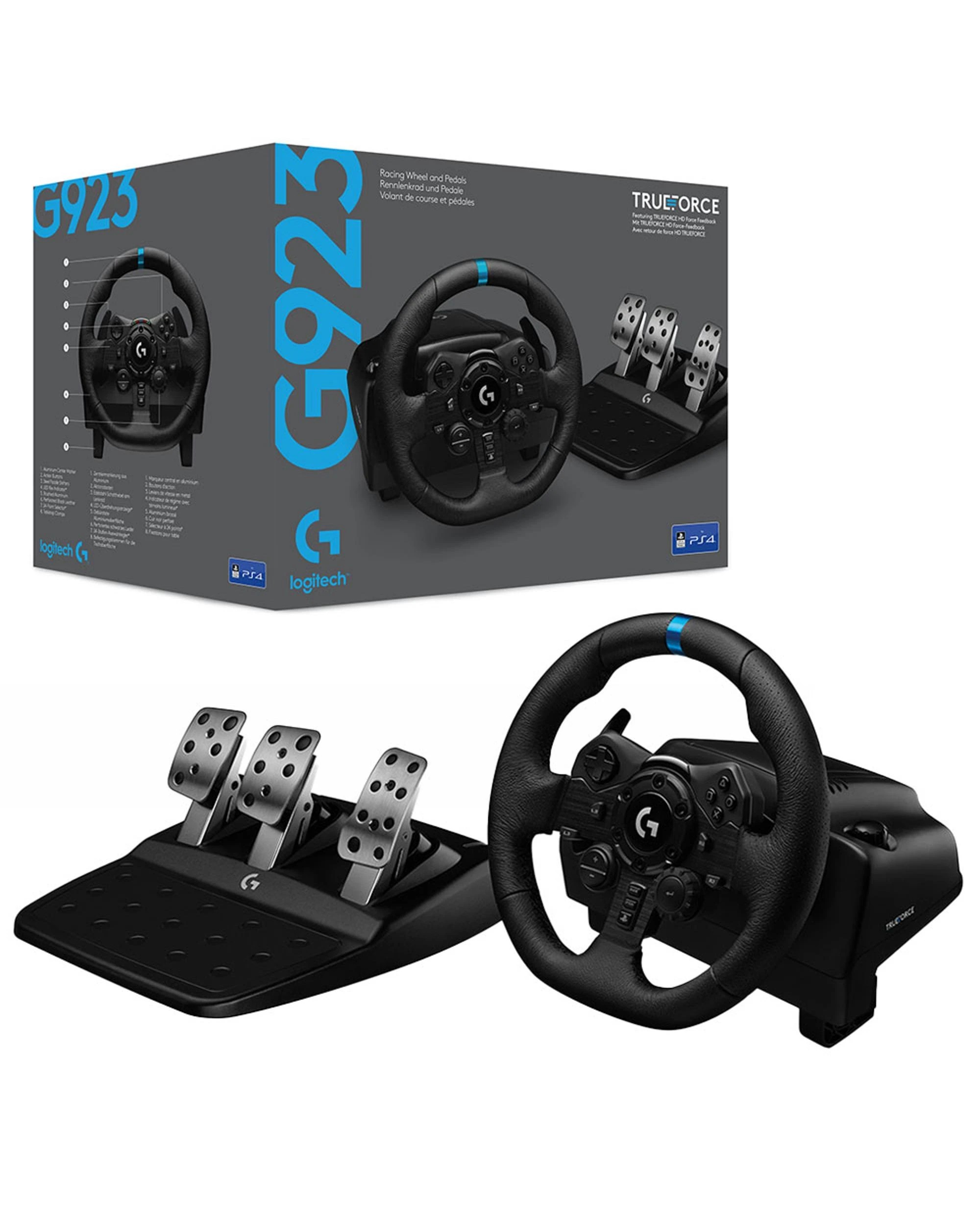 1 Logitech G923 Trueforce Sim Racing Wheel for PS5, PS4 and PC - Black, 1 of 7